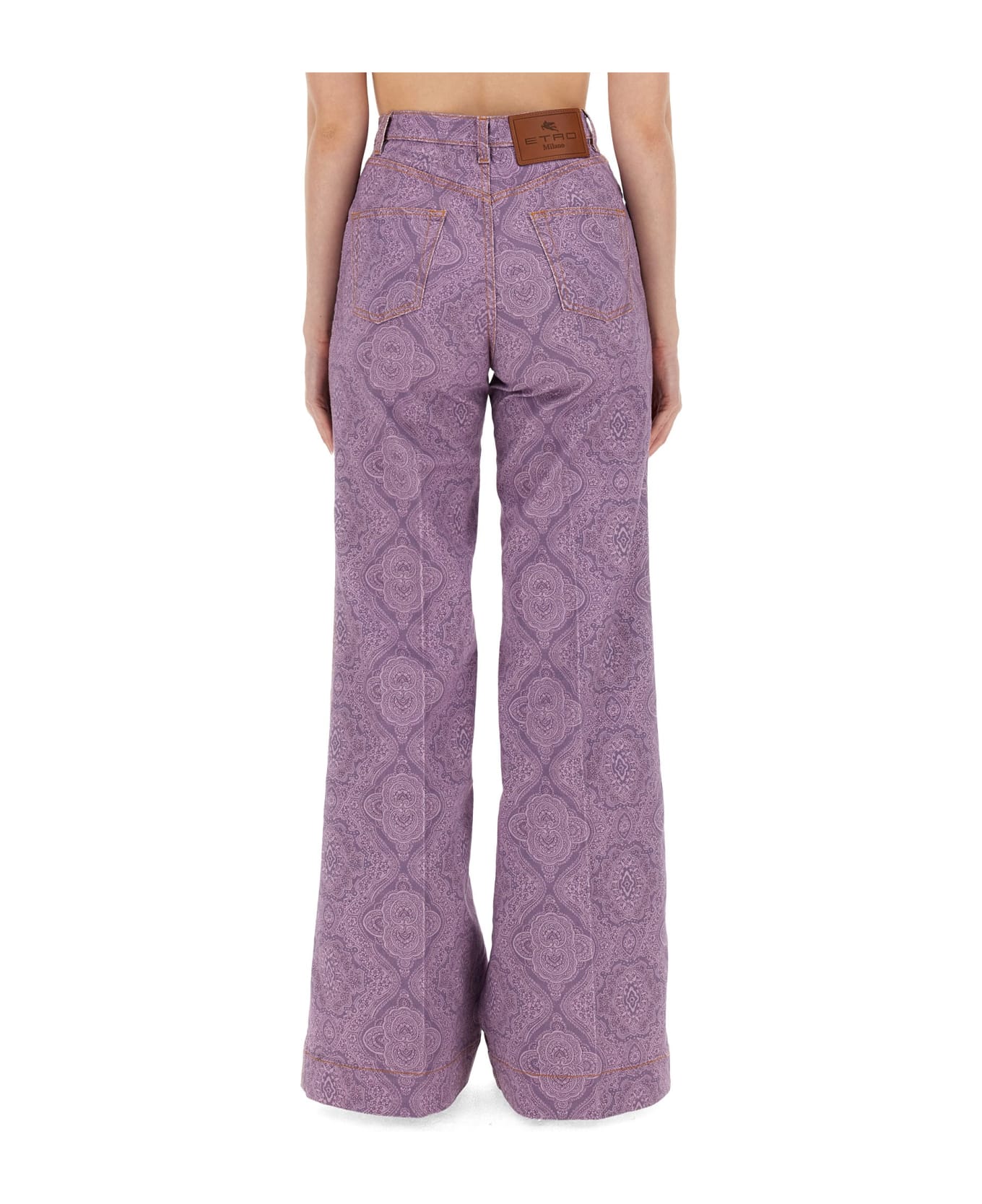 Etro Flare Fit Jeans - Purple ボトムス