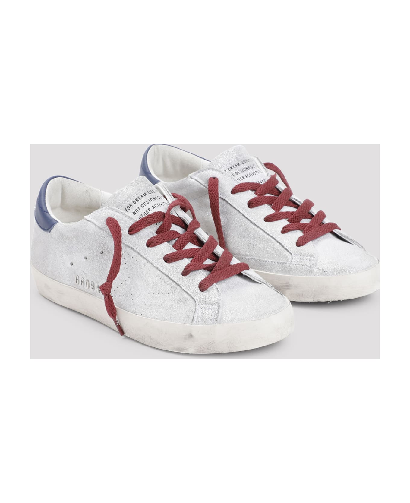 Golden Goose Superstar Sneakers - Silver White Blue