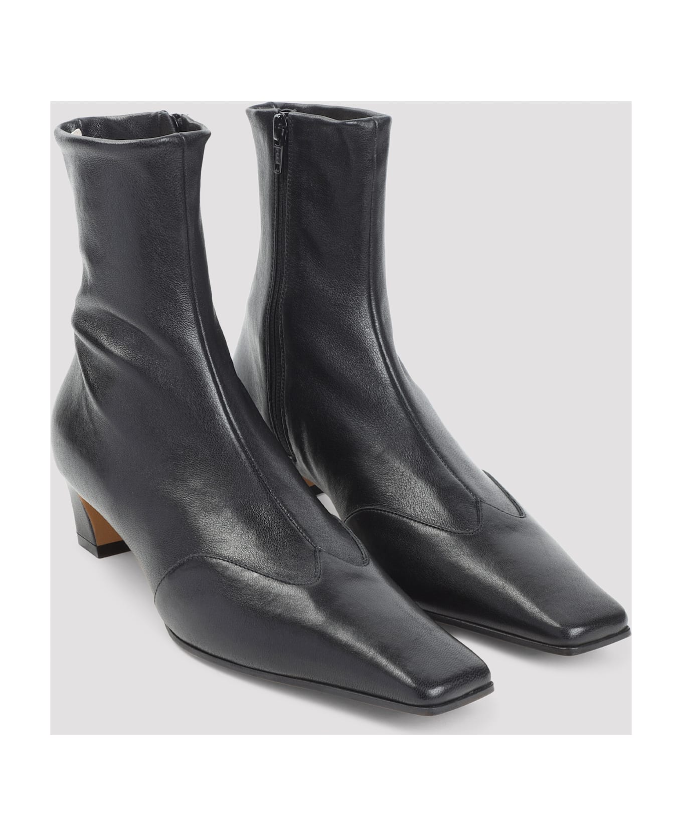 Khaite Nevada 40 Ankle Stretch Boot - Black