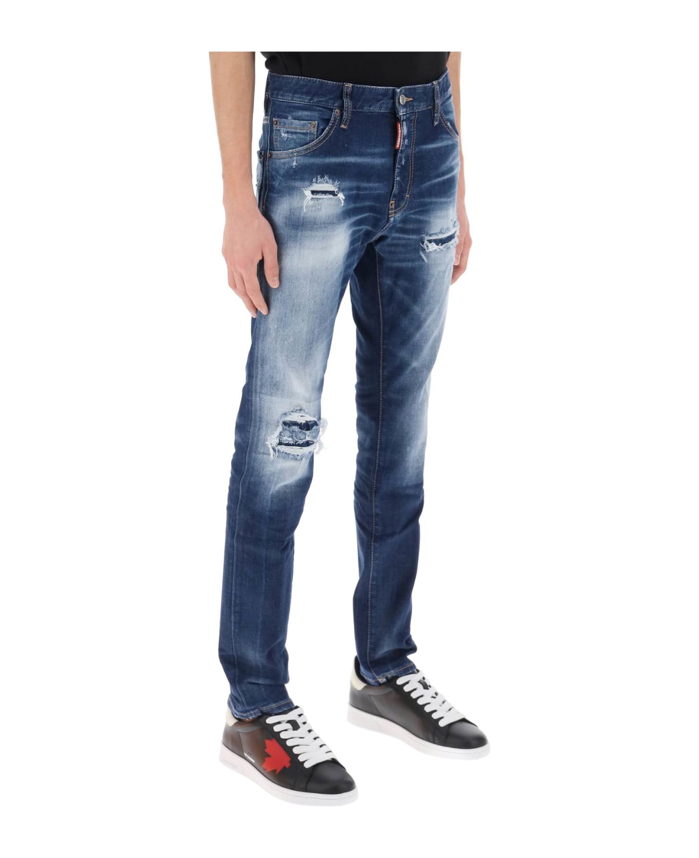 Dsquared2 Cool Guy Jeans In Medium Worn Out Booty Wash - NAVY BLUE (Blue)