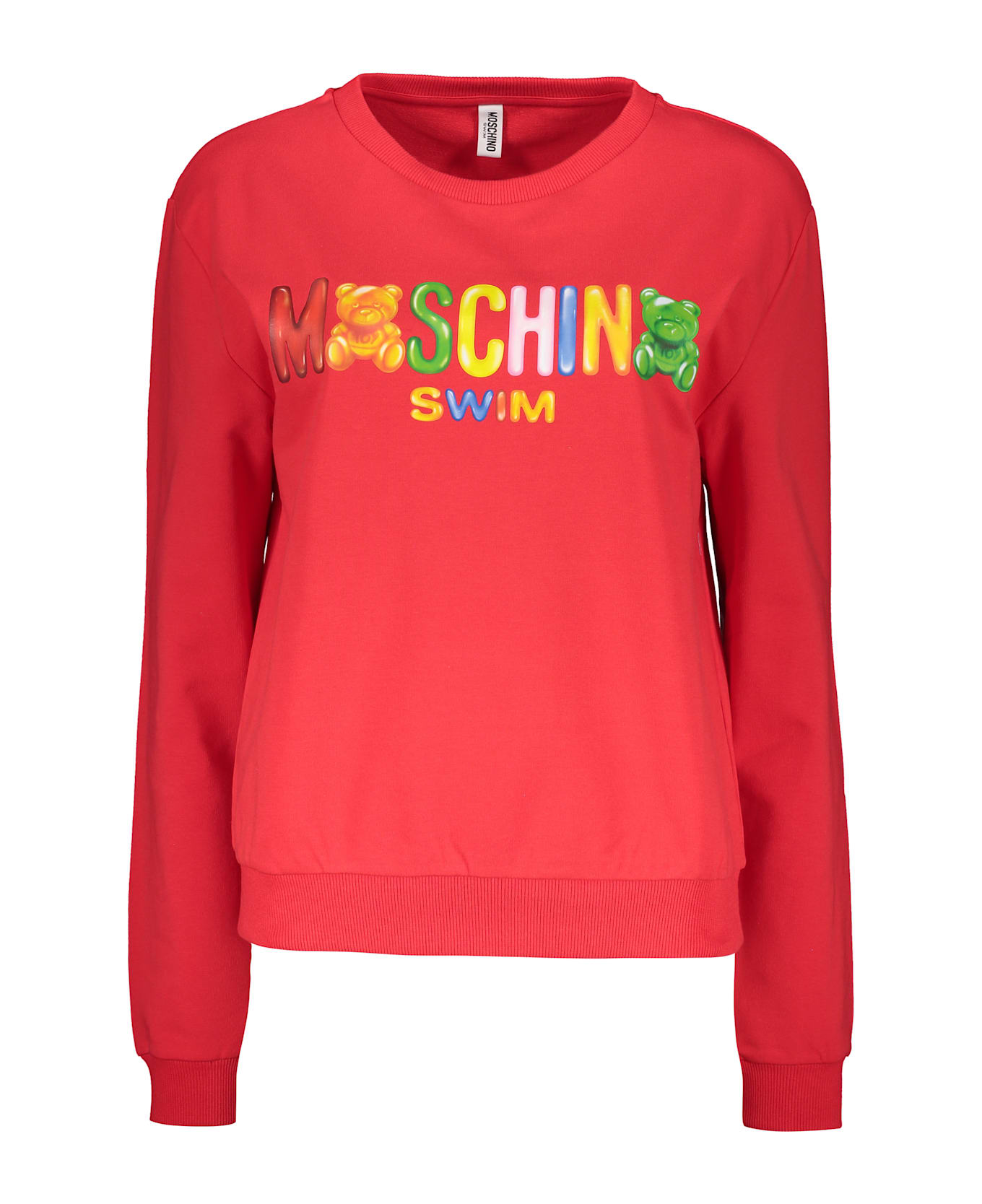 Moschino Logo Detail Cotton Sweatshirt - red