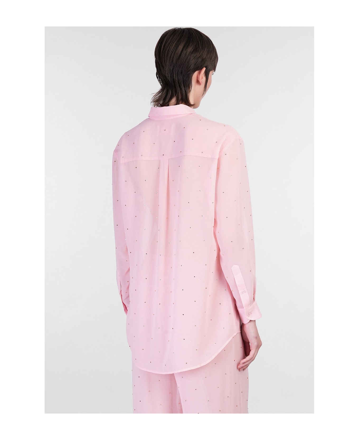 MC2 Saint Barth Brigitte Shirt In Rose-pink Polyester - rose-pink