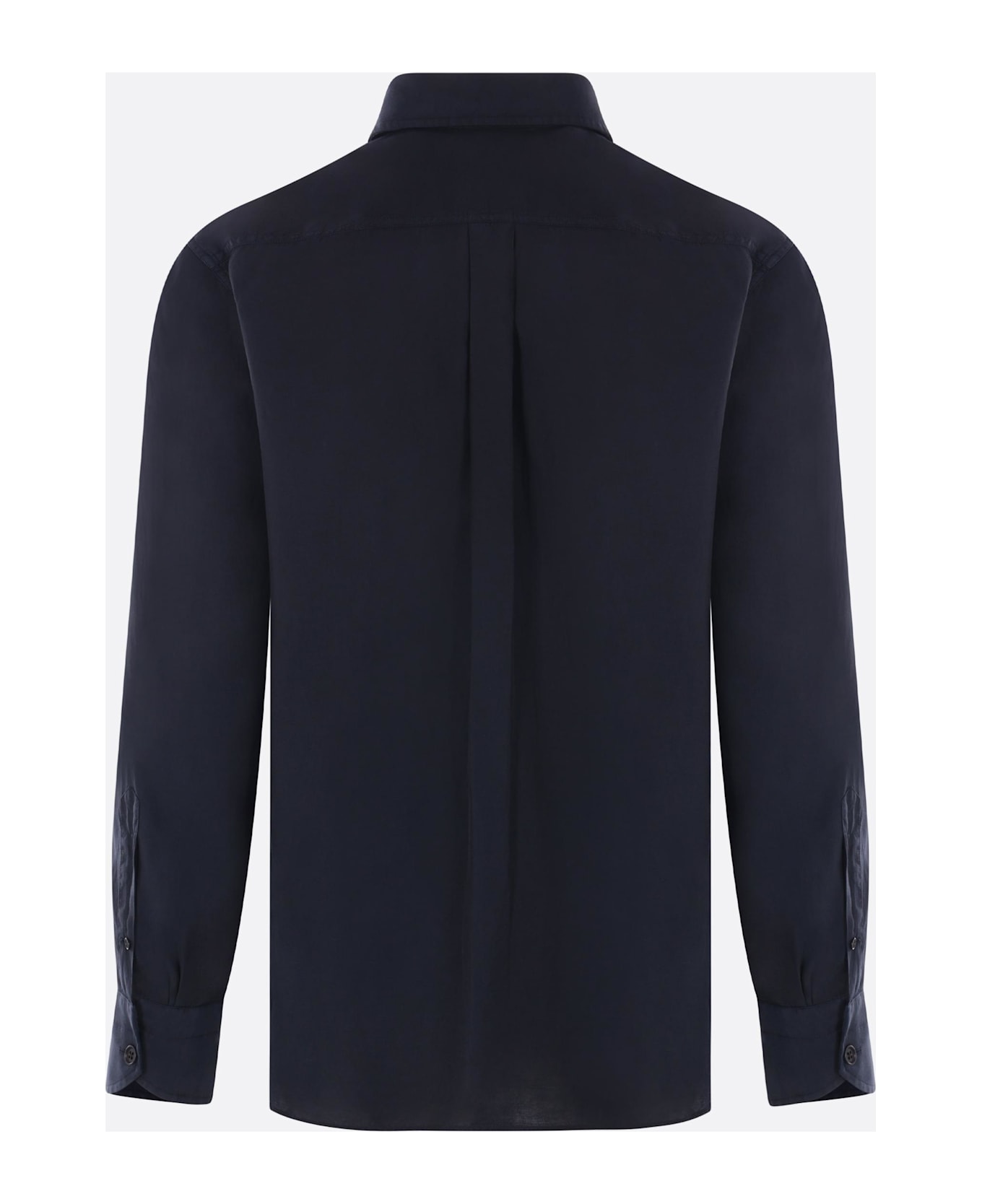 Tom Ford Cotton Blend Military Shirt - Blu