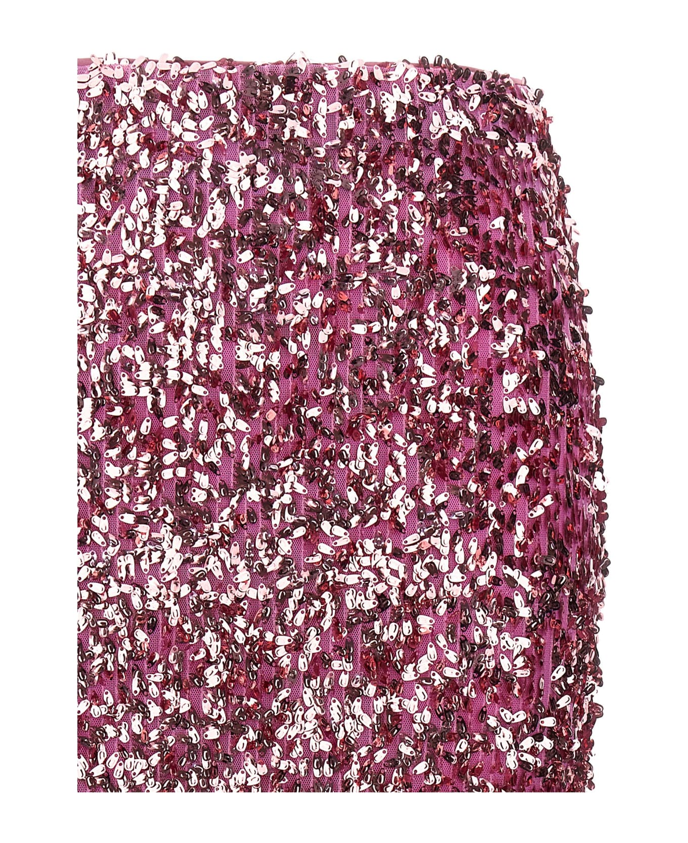 Rotate by Birger Christensen Sequin Midi Skirt - Fuchsia Pink