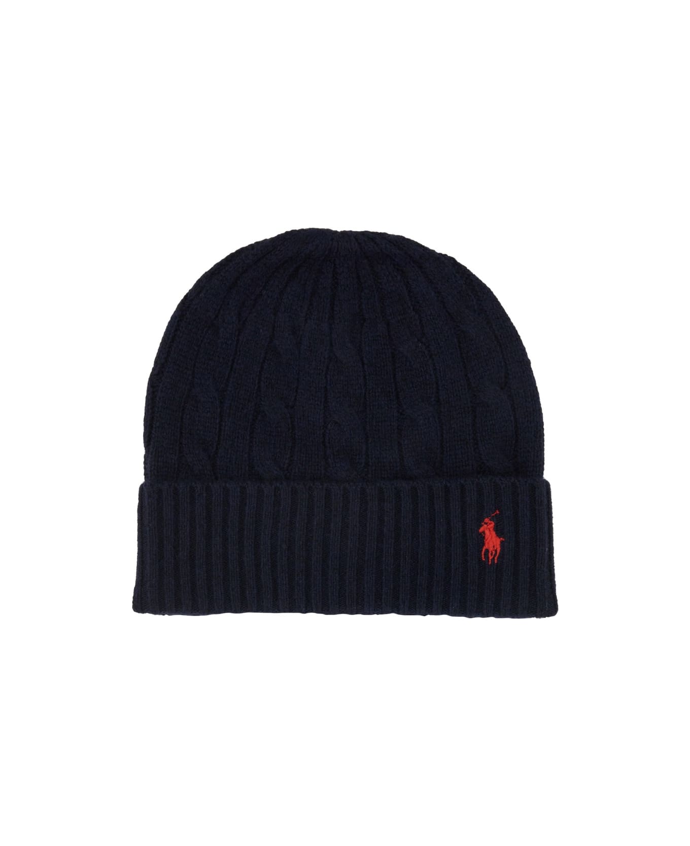 Polo Ralph Lauren Braided Wool And Cashmere Beanie - BLUE