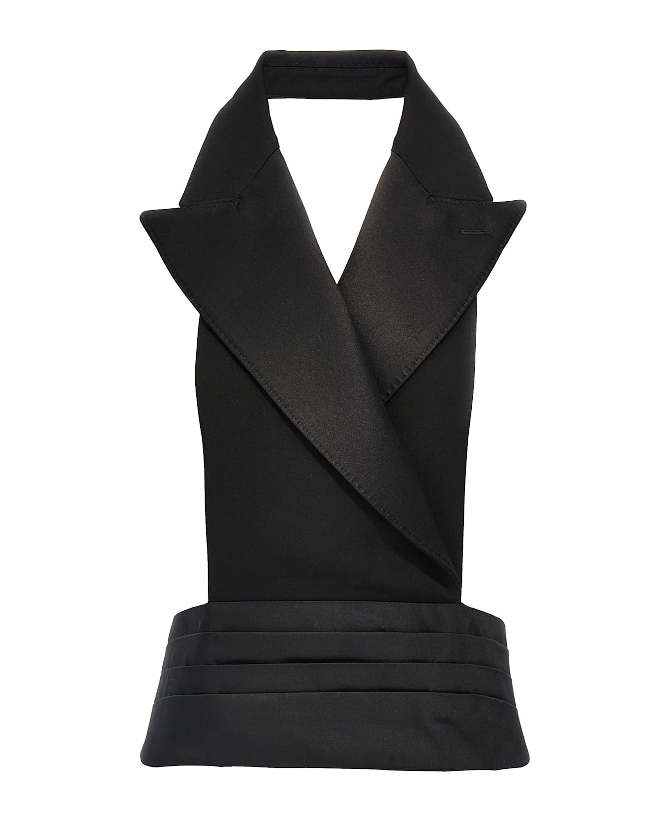 Dolce & Gabbana Double-breasted Bare Back Vest - Black  