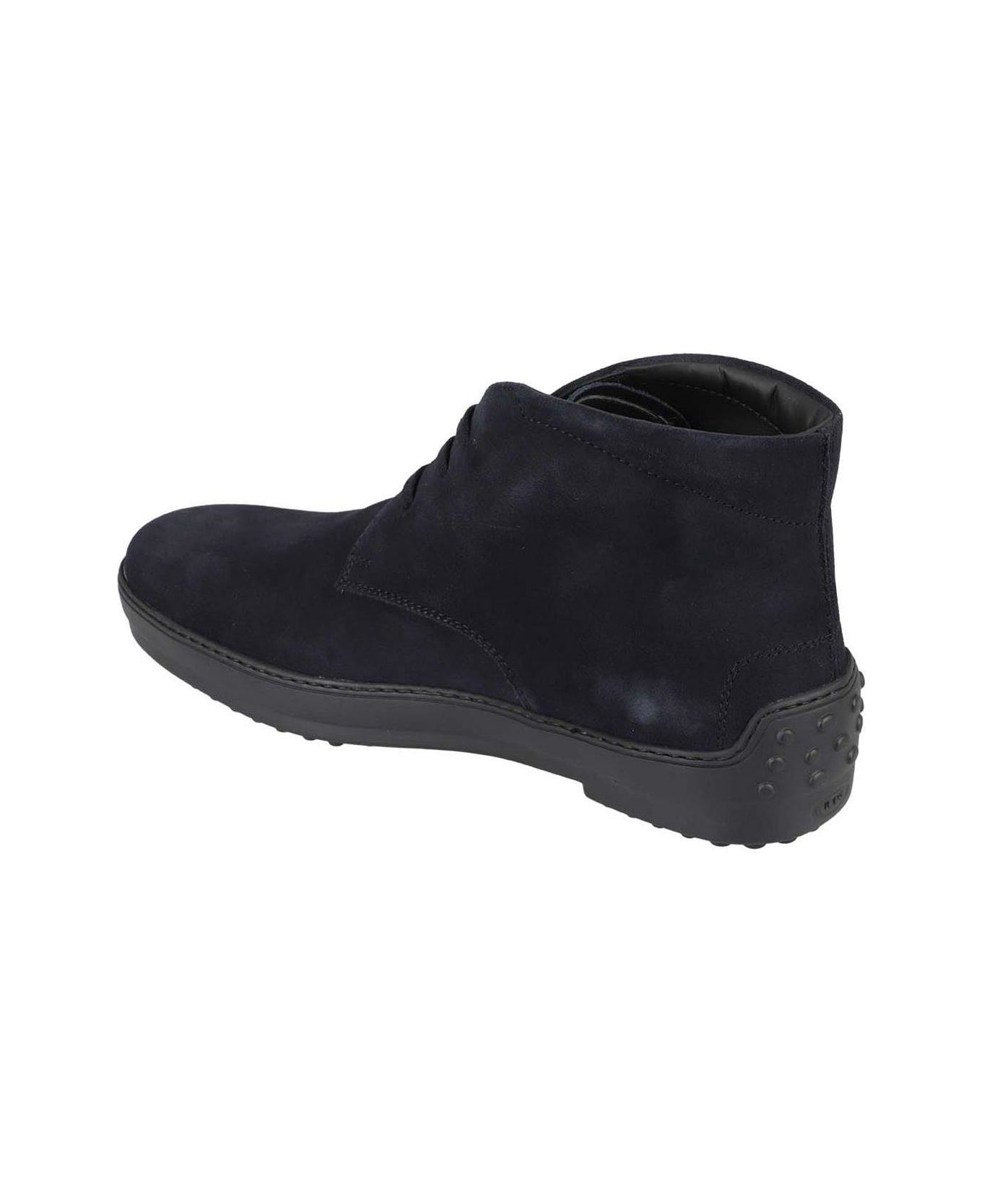 Tod's Gommino Desert Lace-up Boots - NAVY