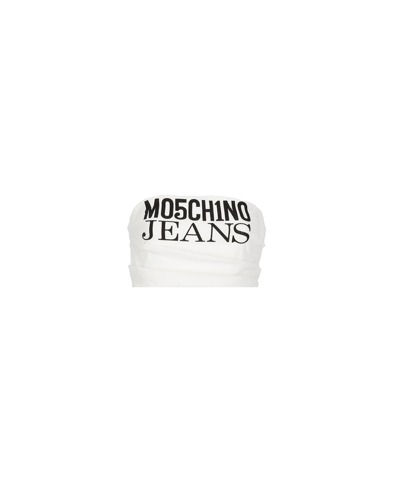 M05CH1N0 Jeans Tops With Logo - White