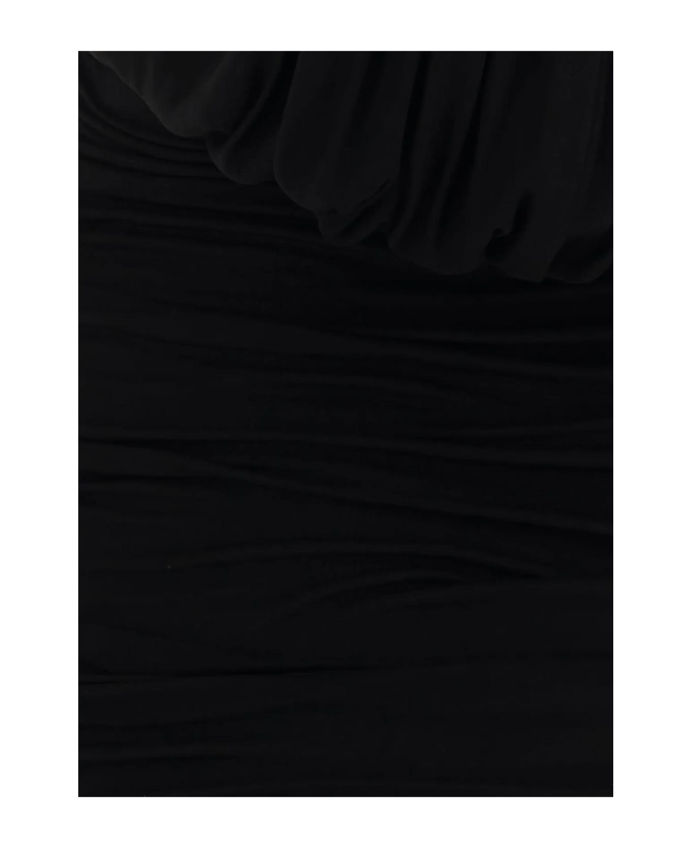 Saint Laurent Draped Sleeveless Dress - Black