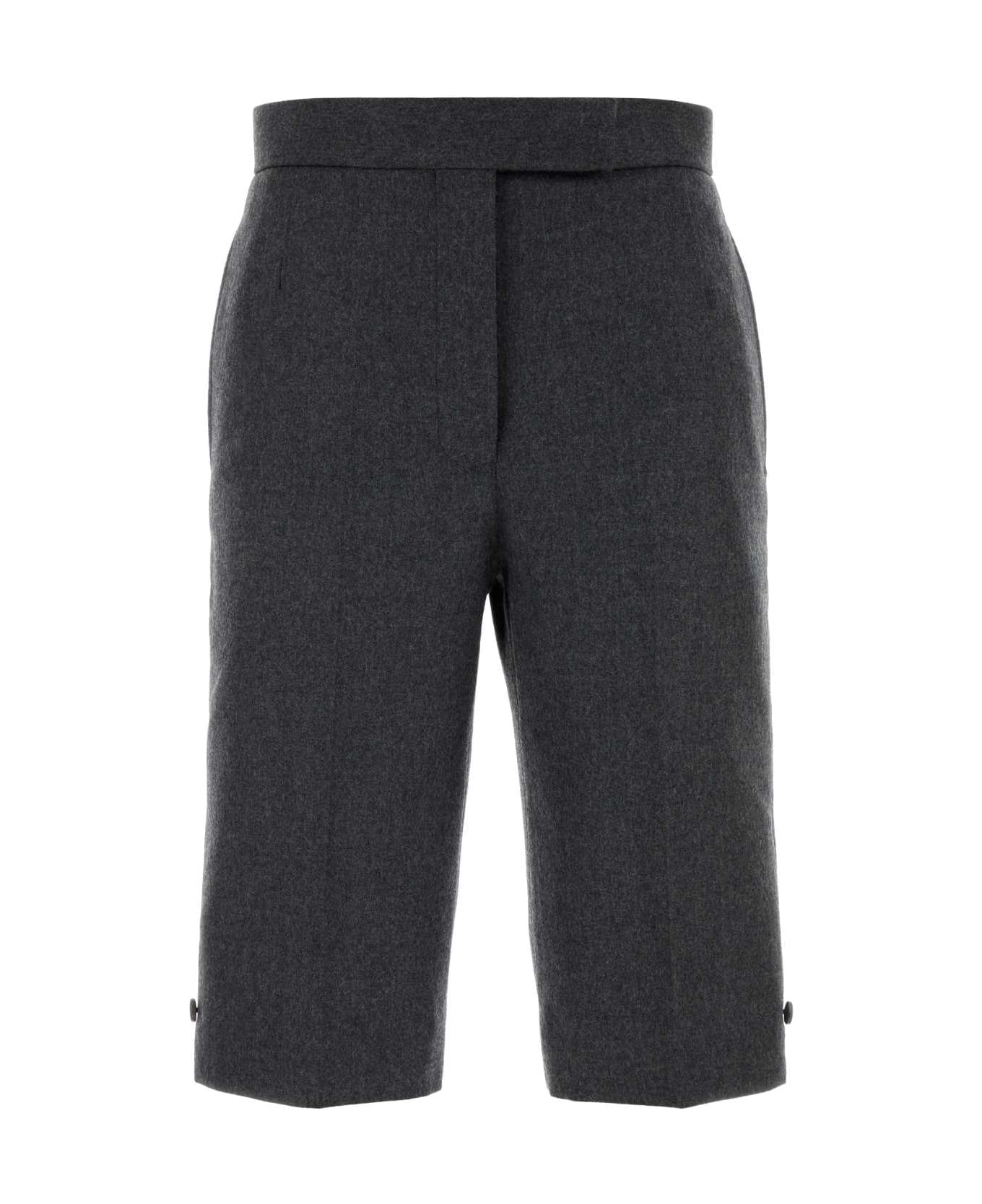 Thom Browne Graphite Wool Bermuda Shorts - DARKGREY