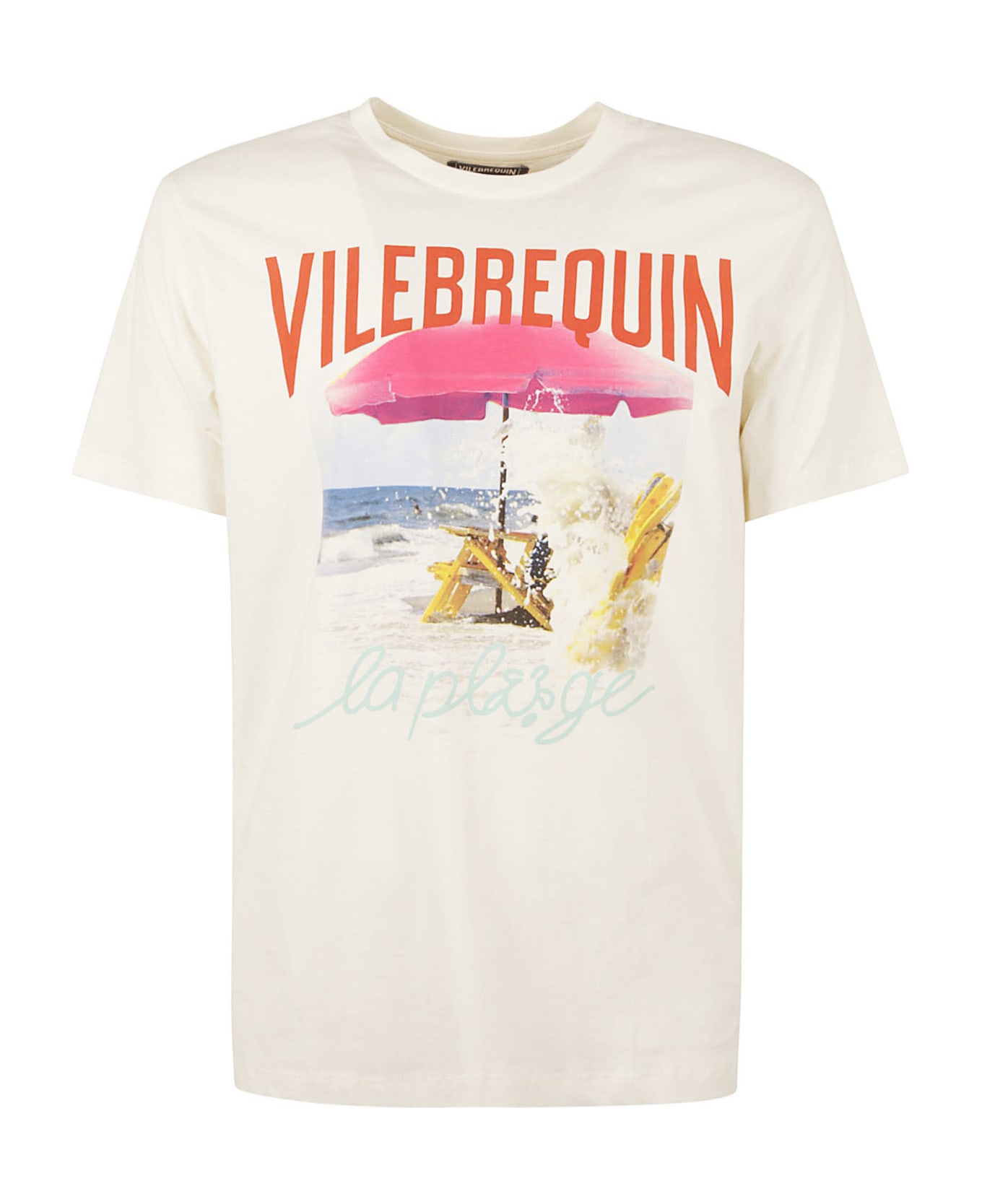 Vilebrequin Logo Print Regular T-shirt - Off White