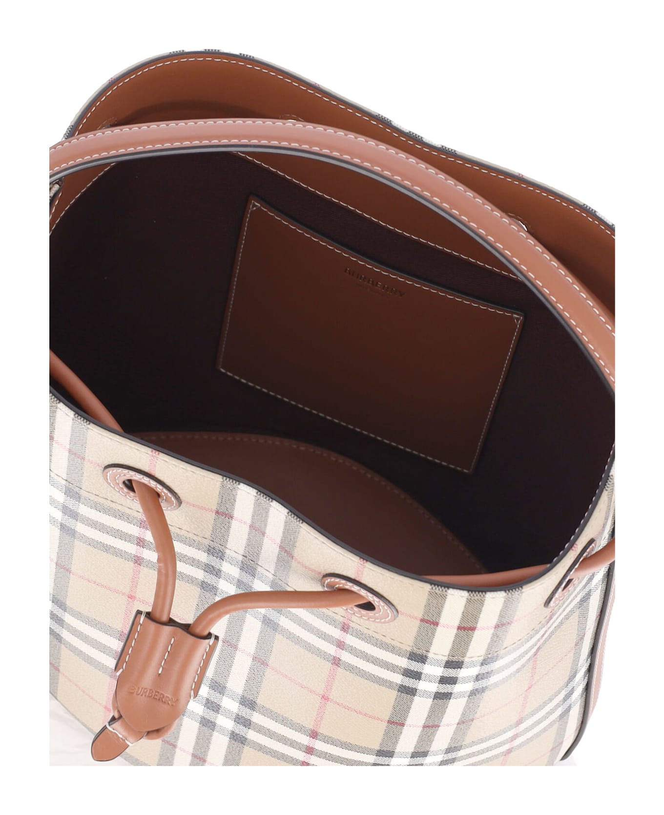 Burberry Small Bucket Bag "tb" - Brown