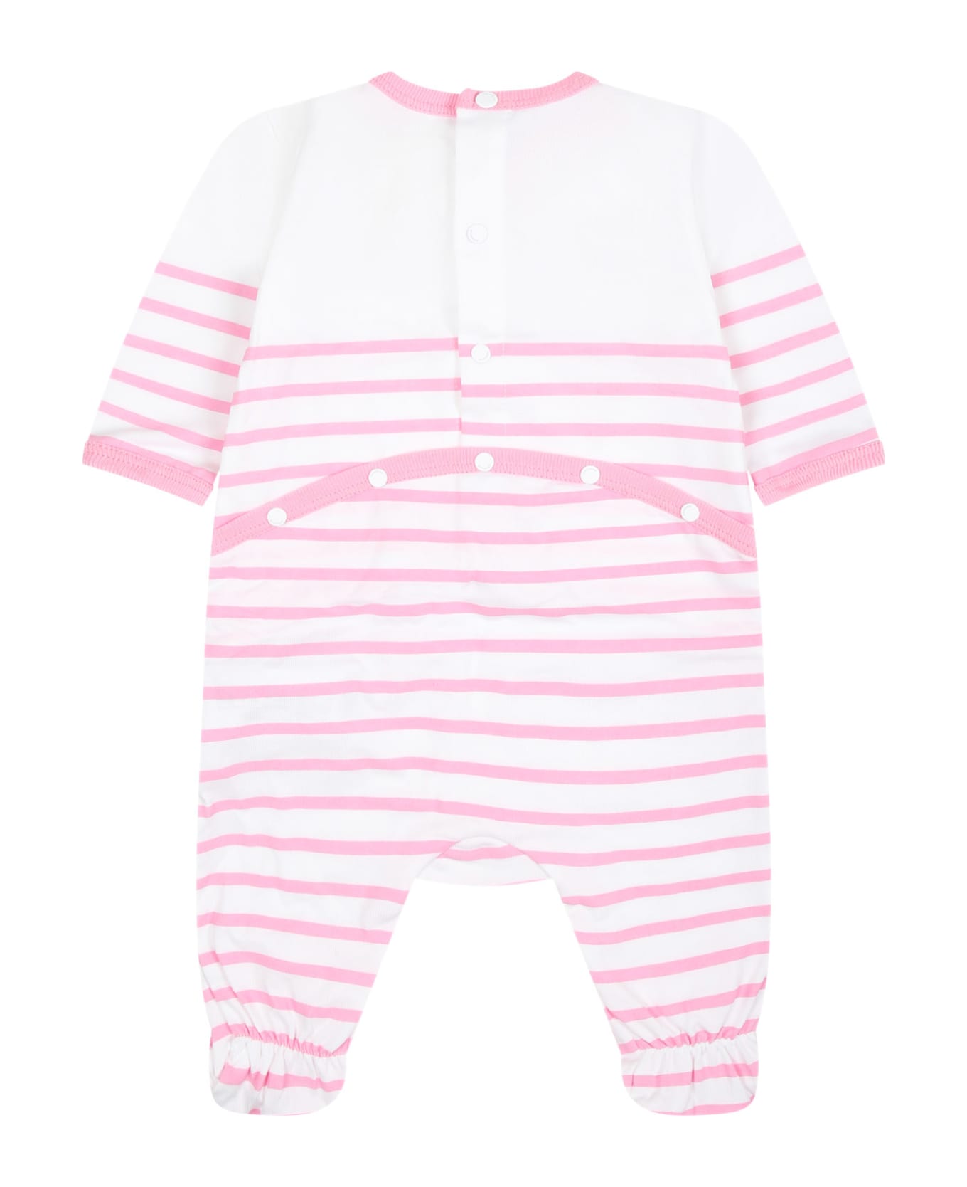 Givenchy Pink Set For Baby Girl With Logo Stripes - Rosa ボディスーツ＆セットアップ
