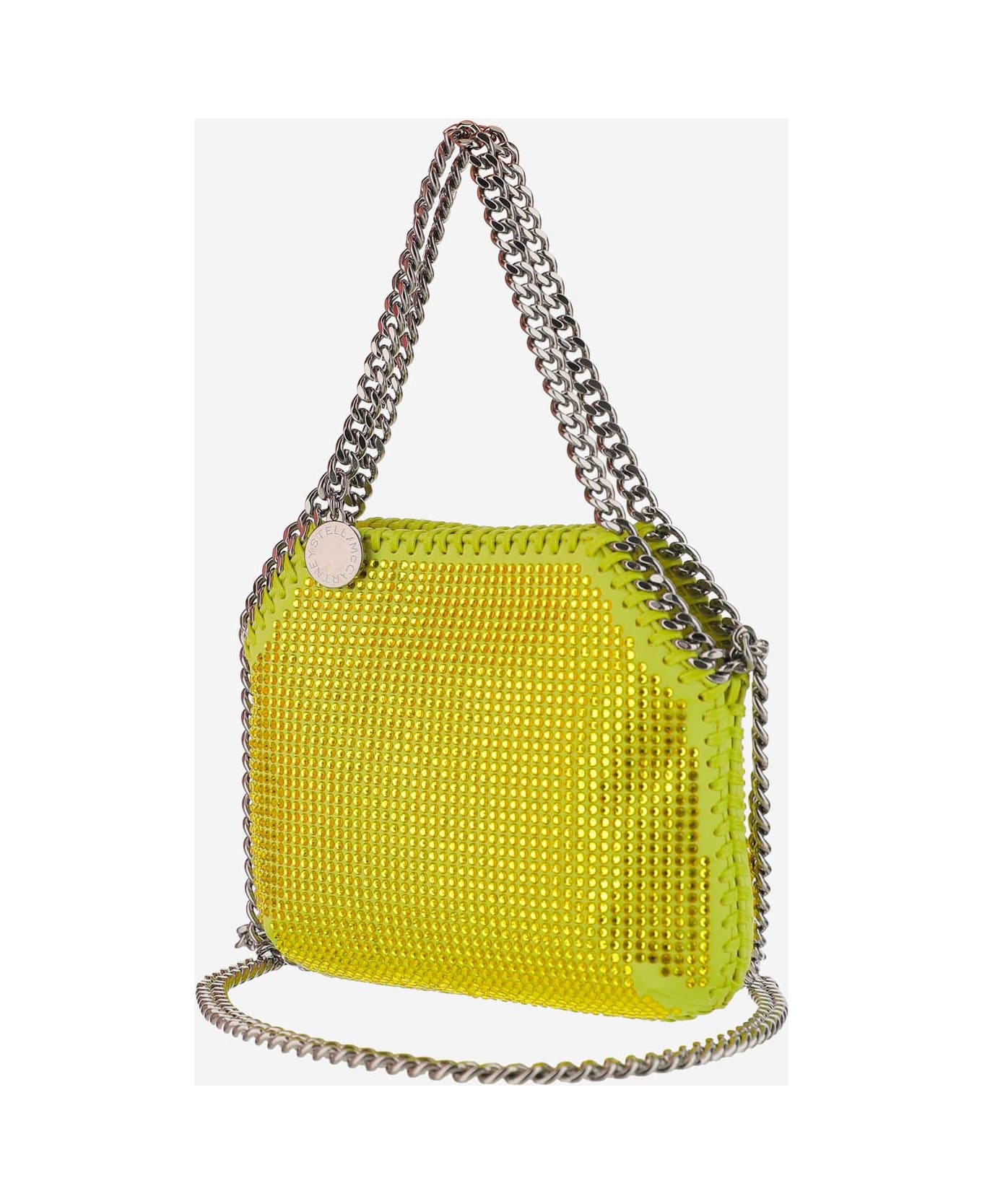 Stella McCartney Mini Shoulder Bag With All-over Crystals - Oxide Yellow