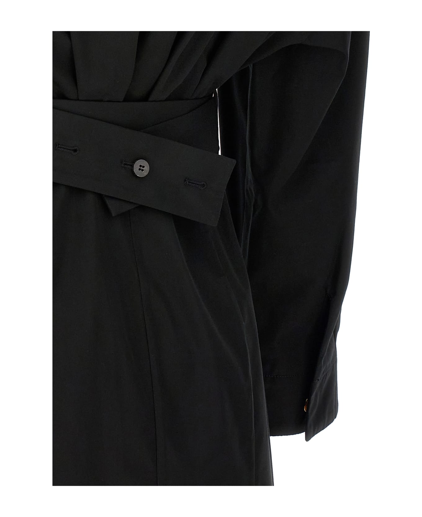 Jacquemus 'la Robe Chemise' Dress - Black   コート