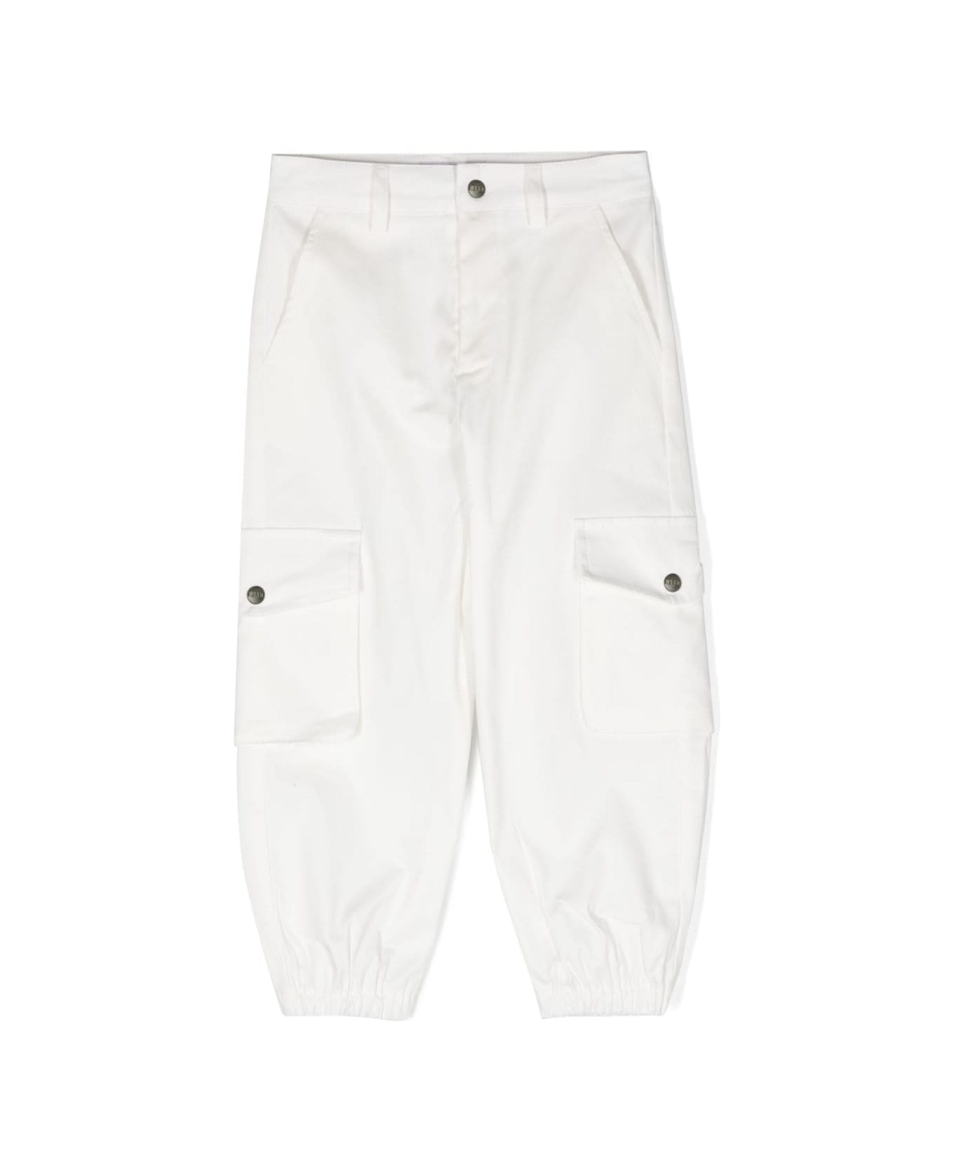 MSGM Pantaloni Cargo - White