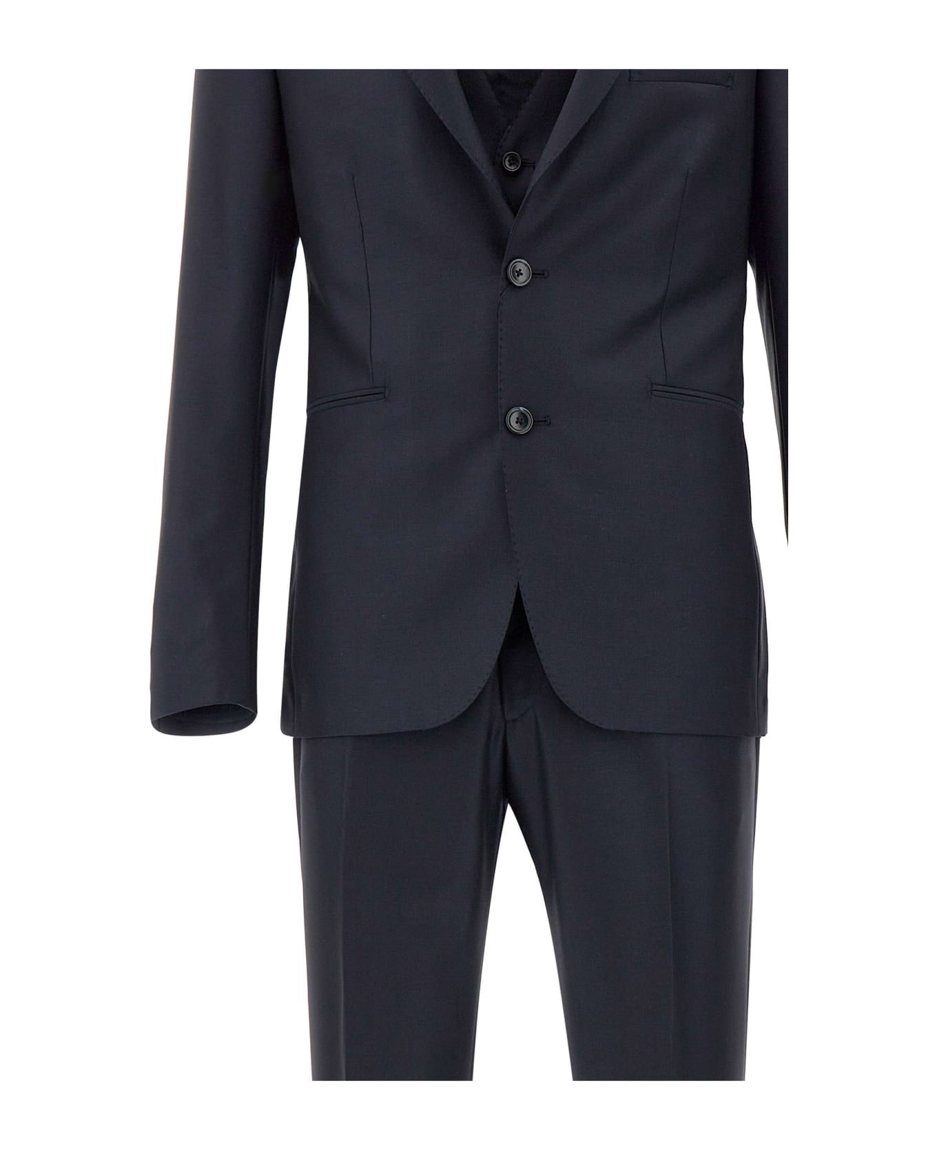 Tagliatore Cool Super 130's Wool Two-piece Suit - BLUE