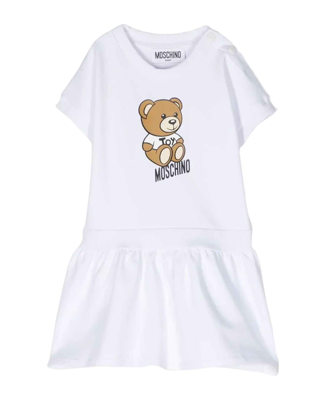 Moschino White Dress Baby Girl - Bianco