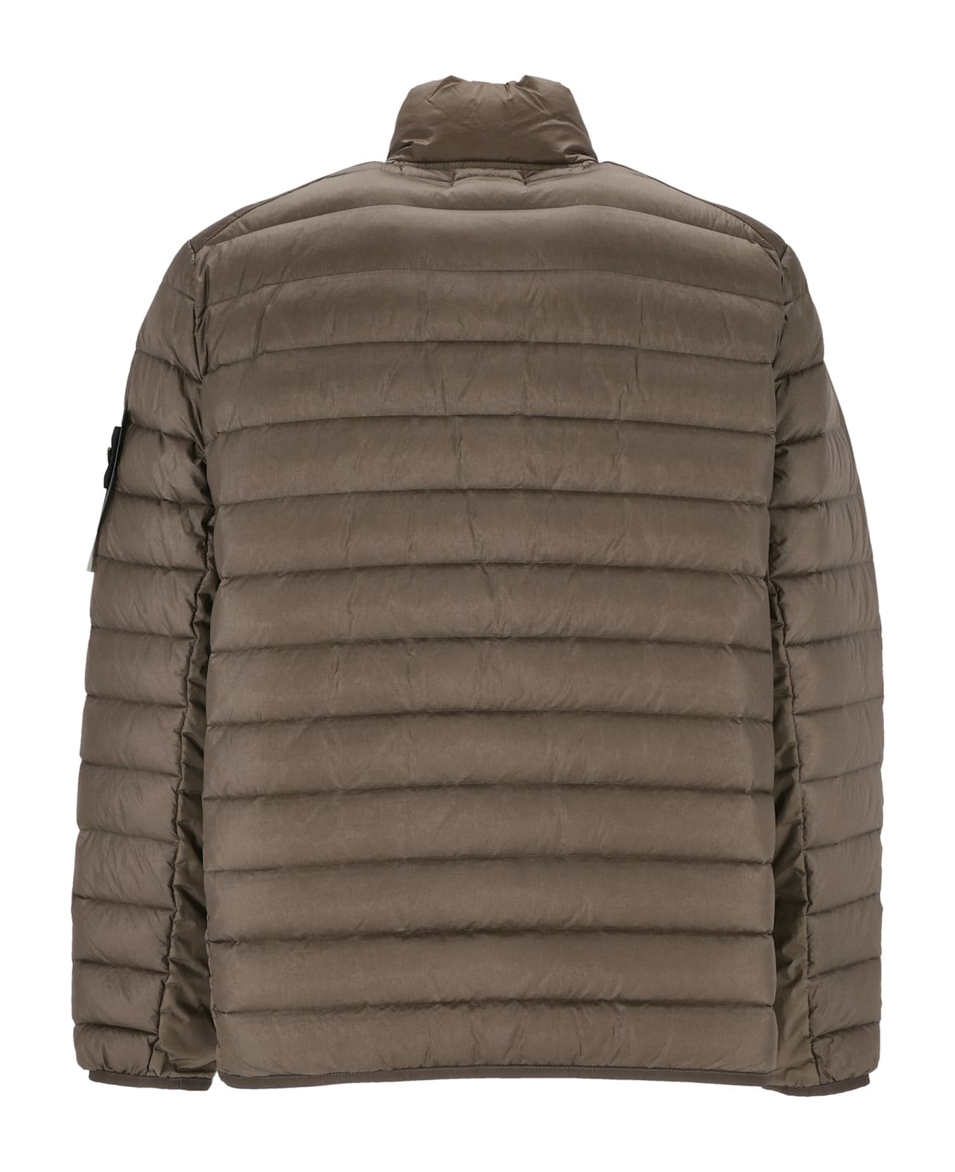 Stone Island Zip Up High Neck Padded Jacket - Walnut