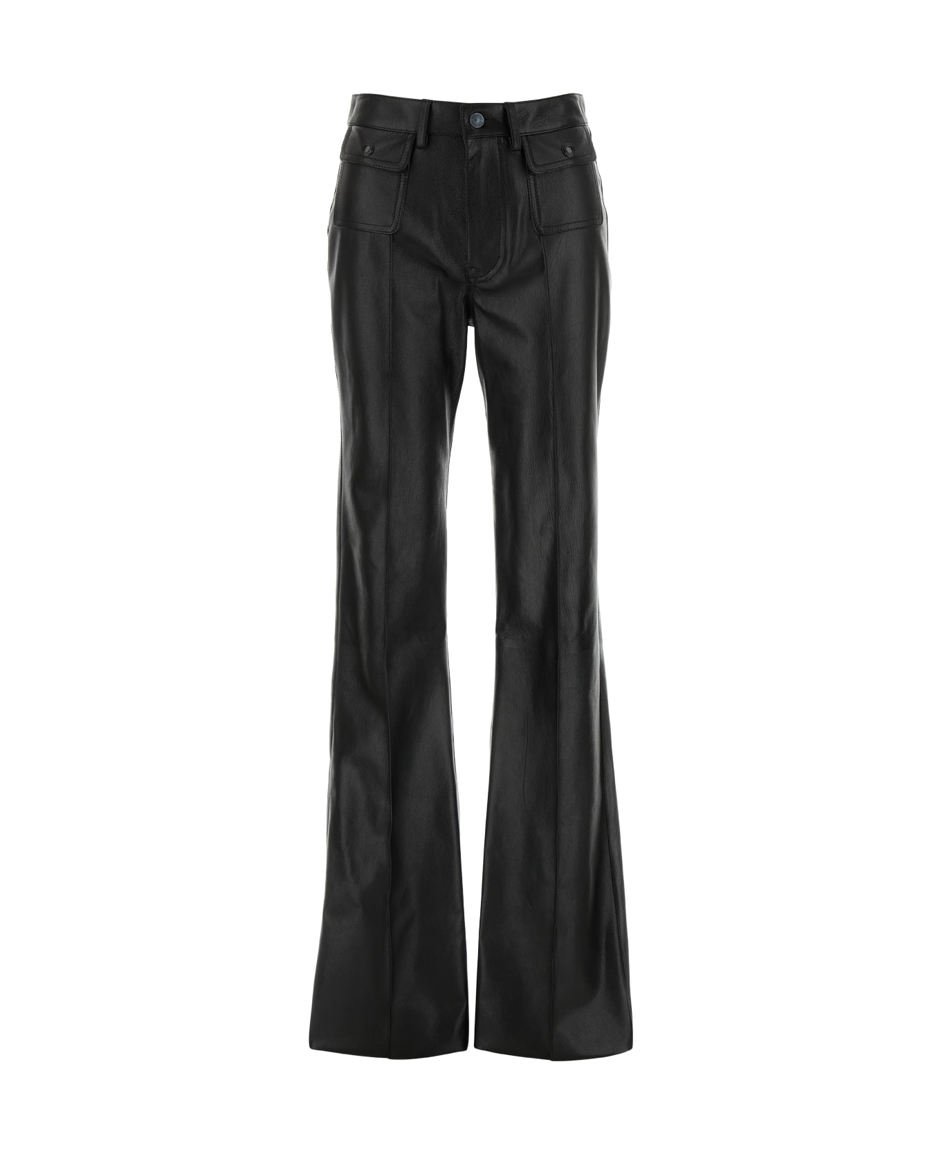 Tom Ford Grain Lux Goat Leather Pants With Patch Pockets - BLACK