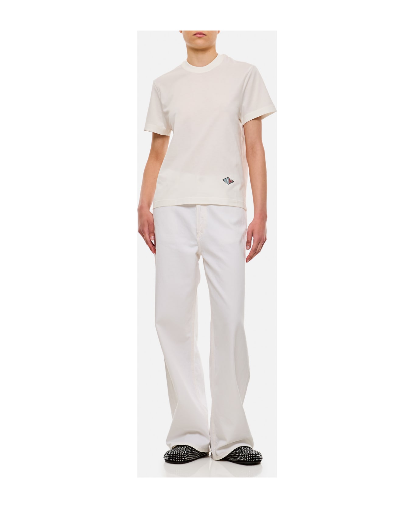 Bottega Veneta Light Cotton Jersey T-shirt - CHALK