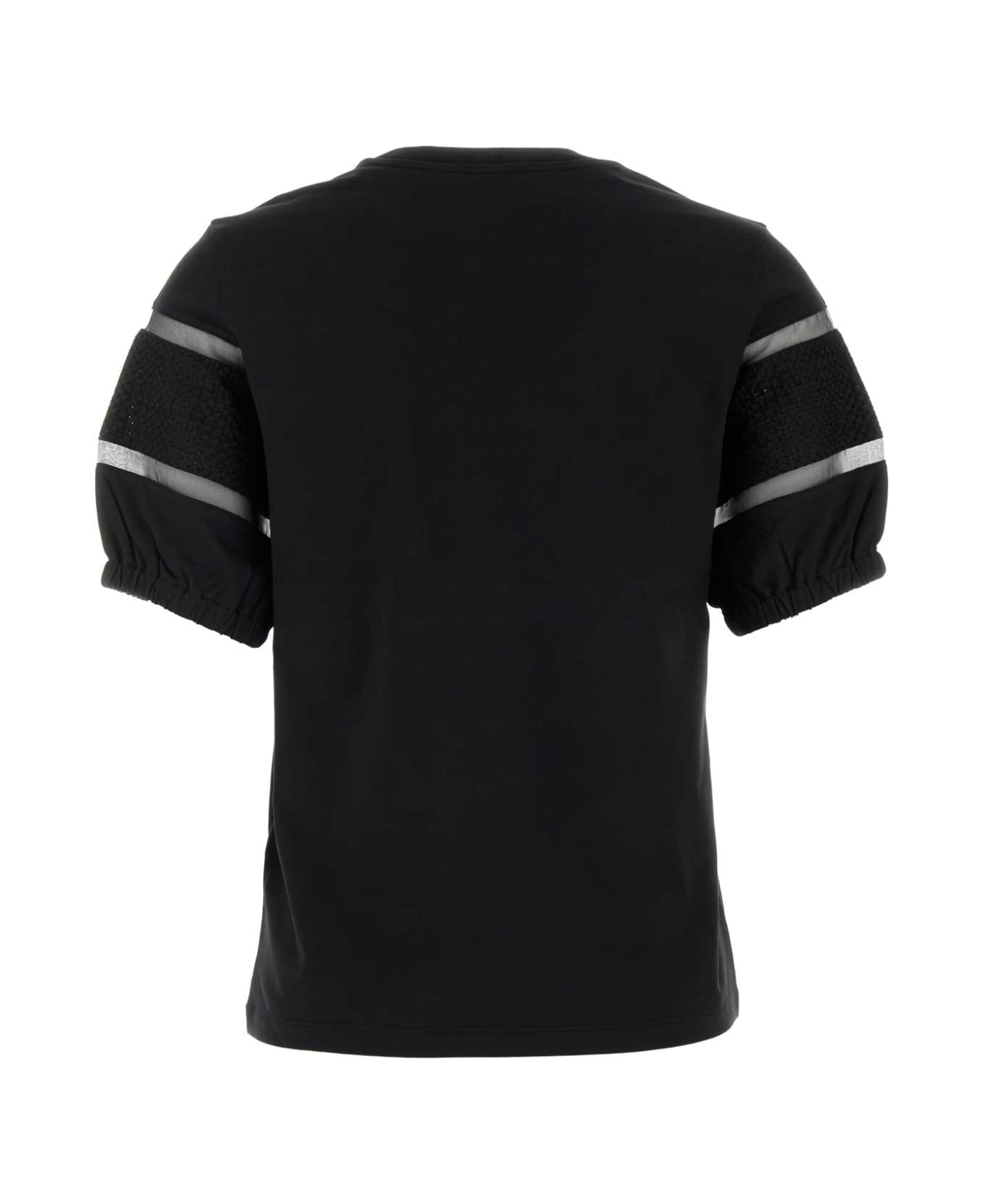 Moncler Black Cotton T-shirt - 999