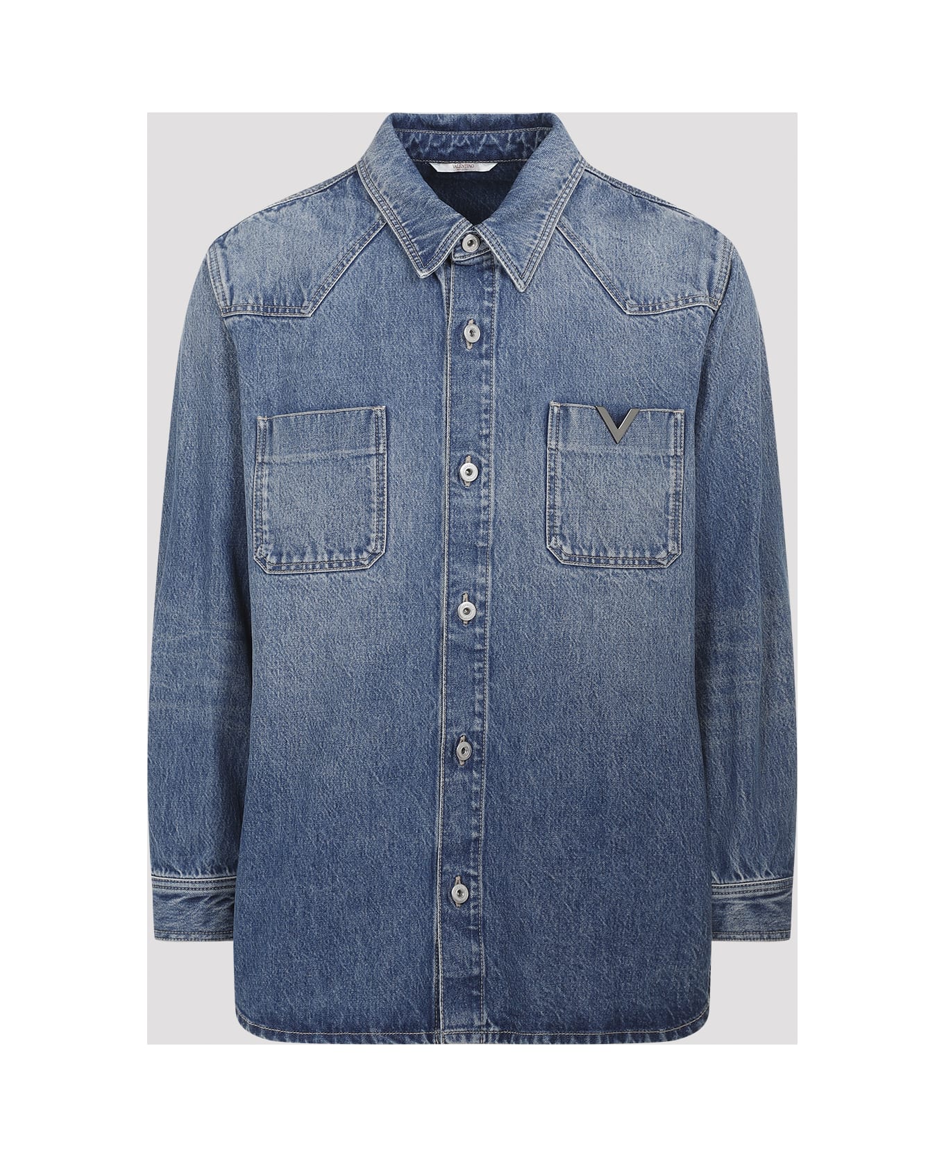 Valentino Denim Shirt - Medium Blue Denim