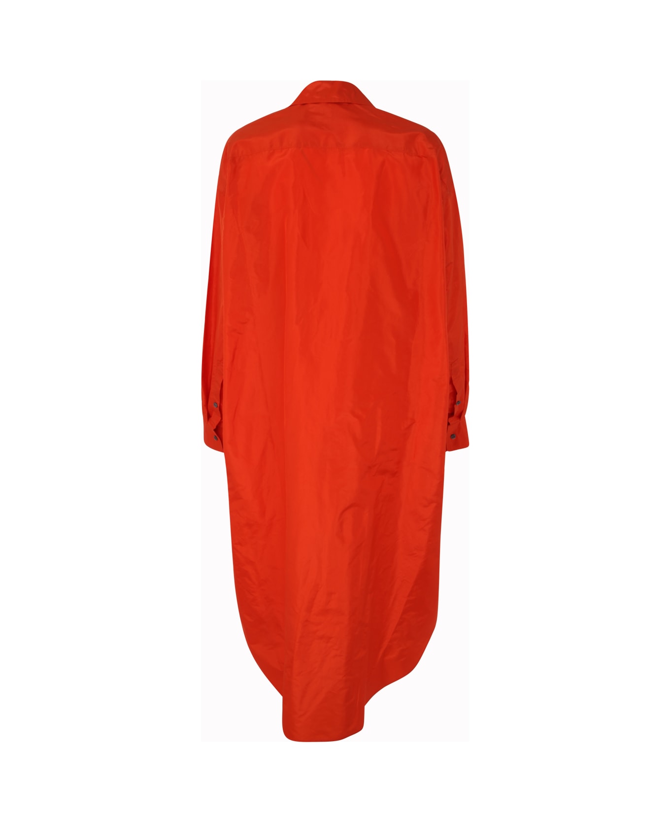 Sofie d'Hoore Shirt Dress With Hidden Button Placket - Siena Orange
