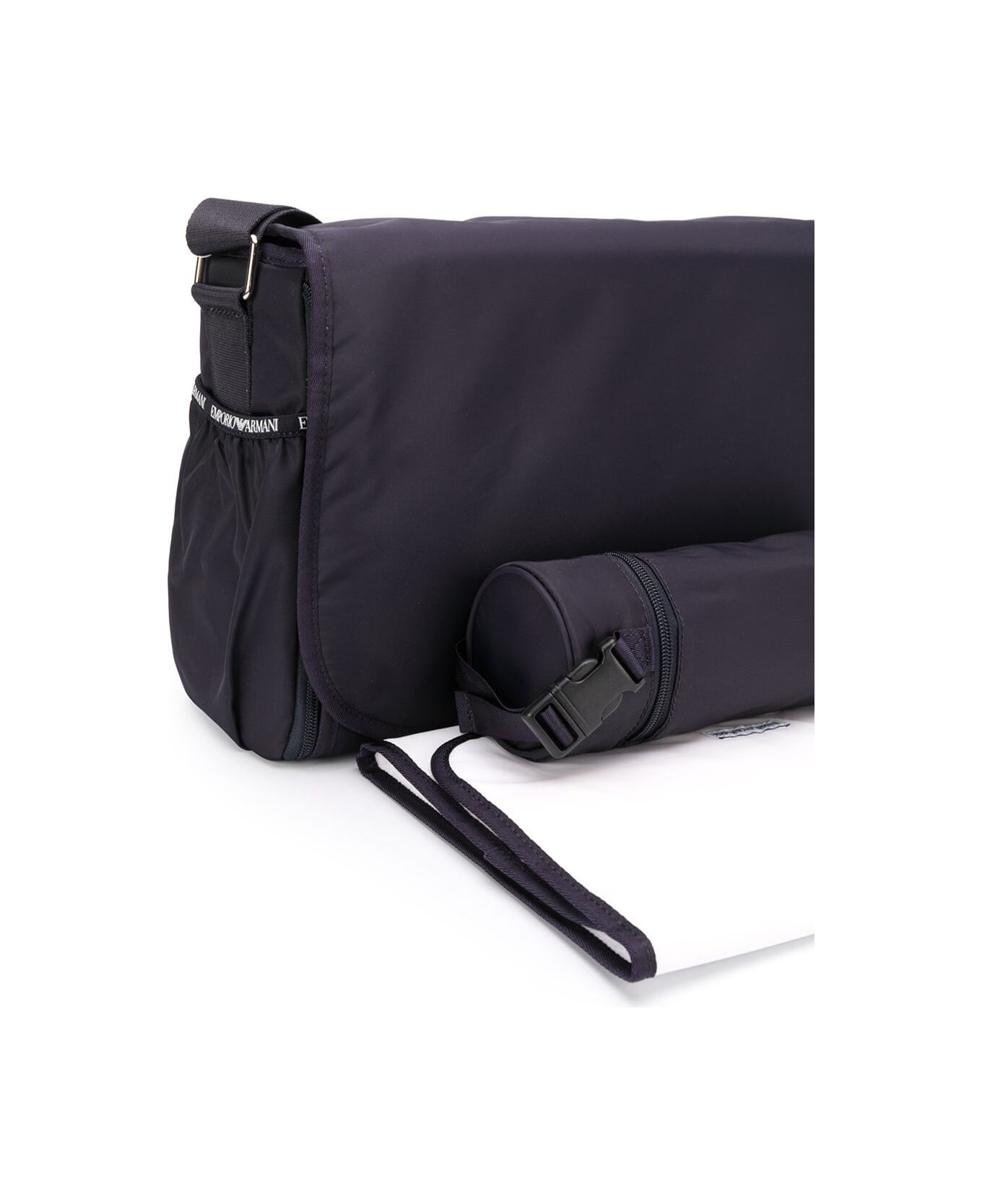 Emporio Armani Blue Crossbody Mummy Bag In Nylon Baby - Blu