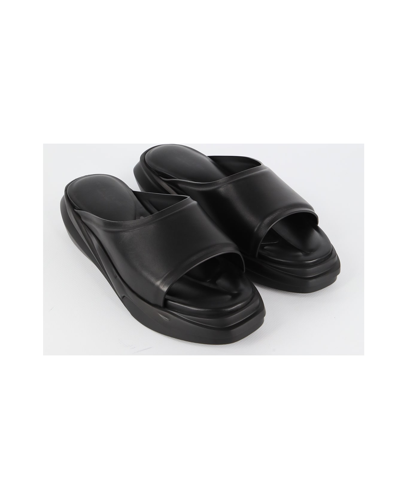 1017 ALYX 9SM Black Leather Sandals - BLACK