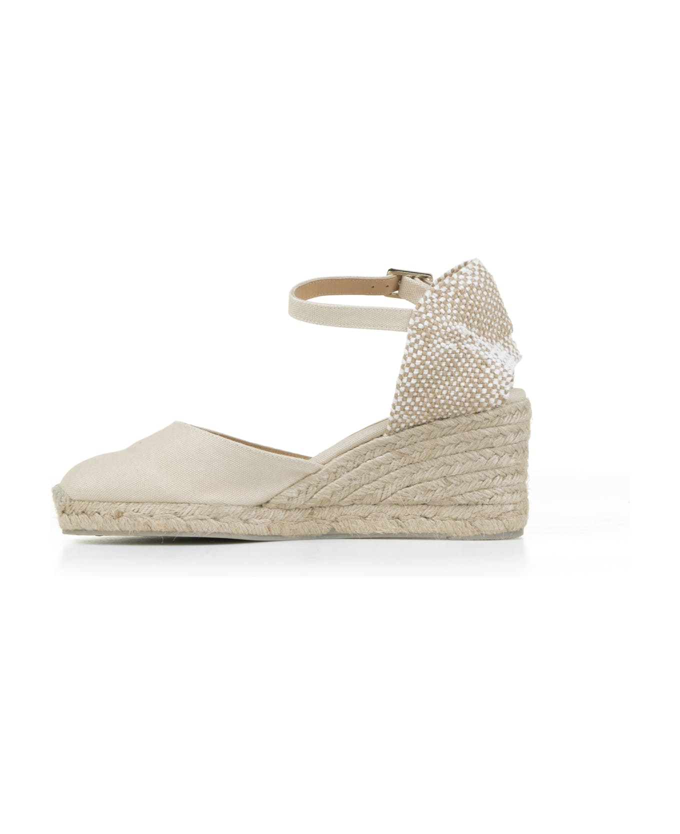 Castañer Carol Espadrilles In Canvas With Wedge - IVORY