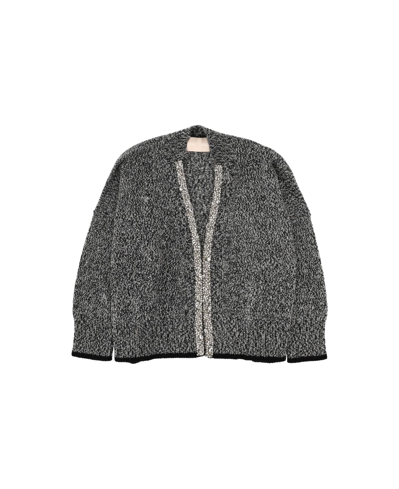 Circus Hotel Cardigan With Mouliné Workmanship - MULTICOLOUR