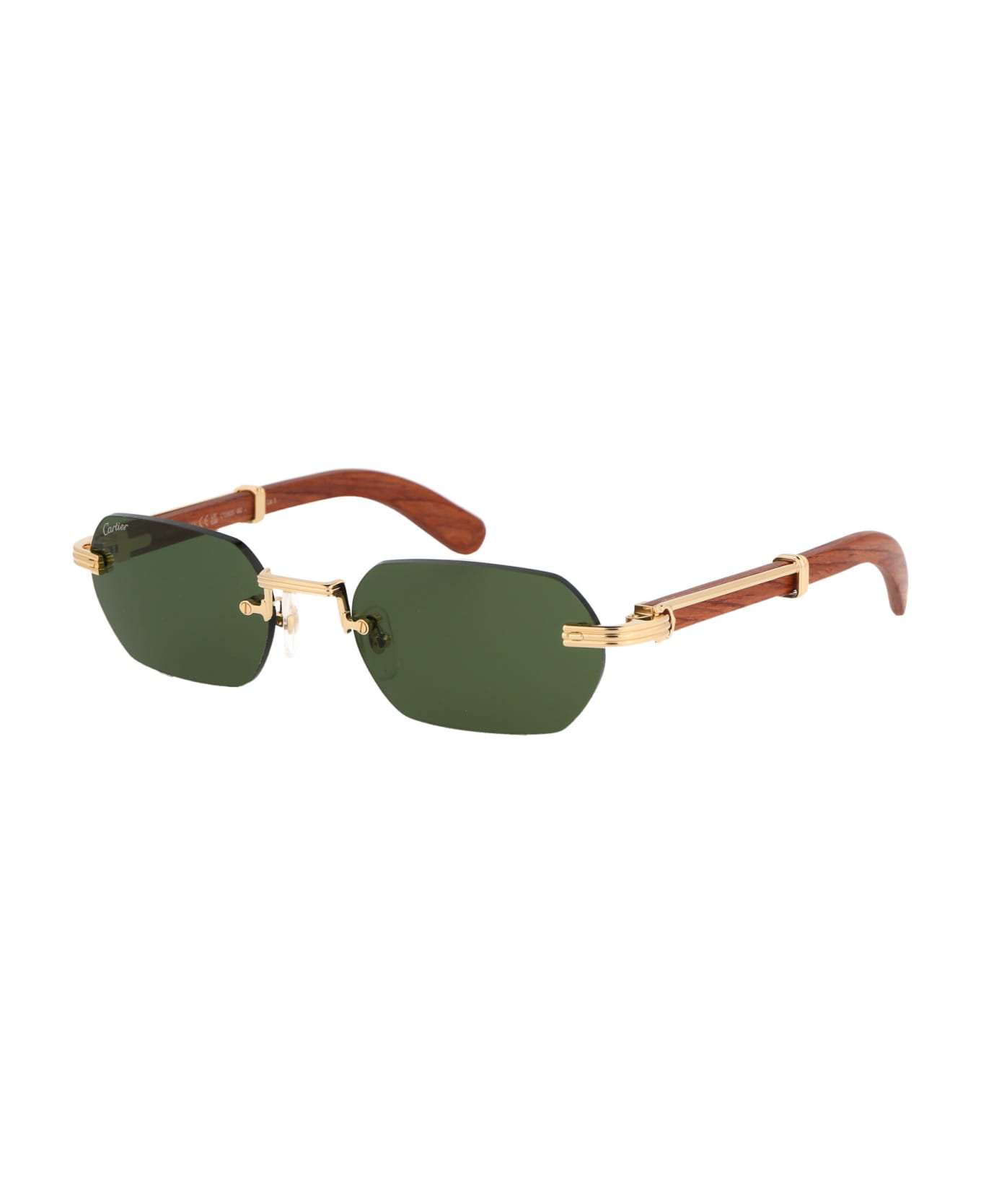 Cartier Eyewear Ct0362s Sunglasses - 002 GOLD BROWN GREEN