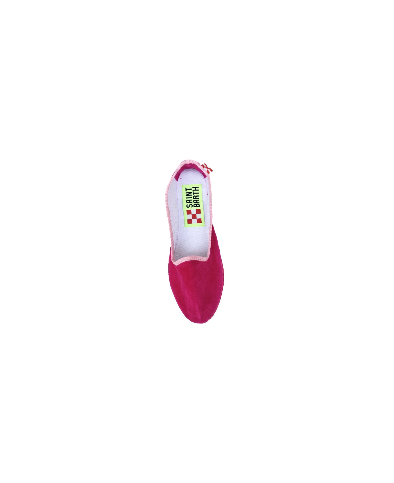 MC2 Saint Barth Fucsia Velvet Slippers Friulane - PINK