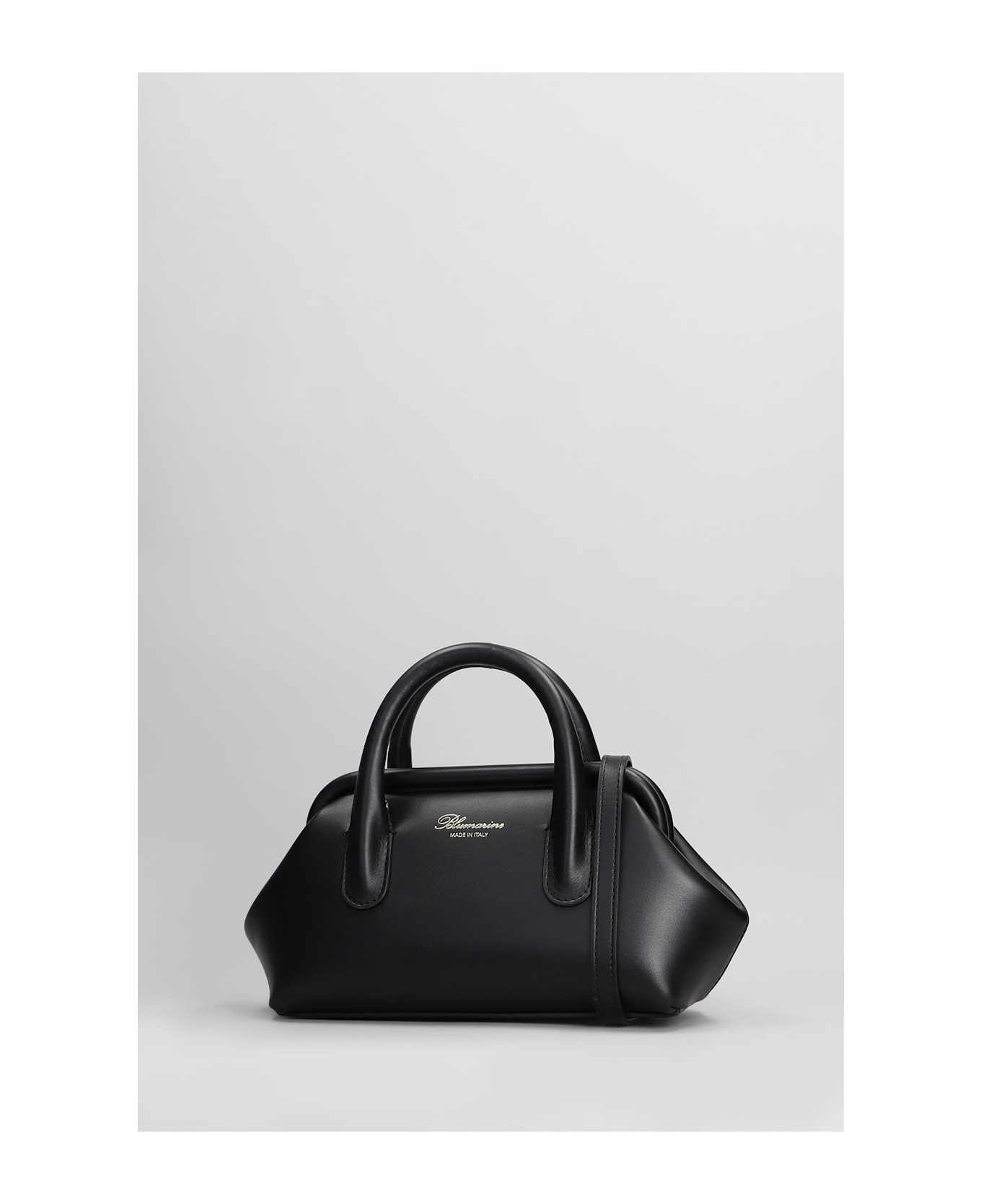 Blumarine Shoulder Bag In Black Leather - black