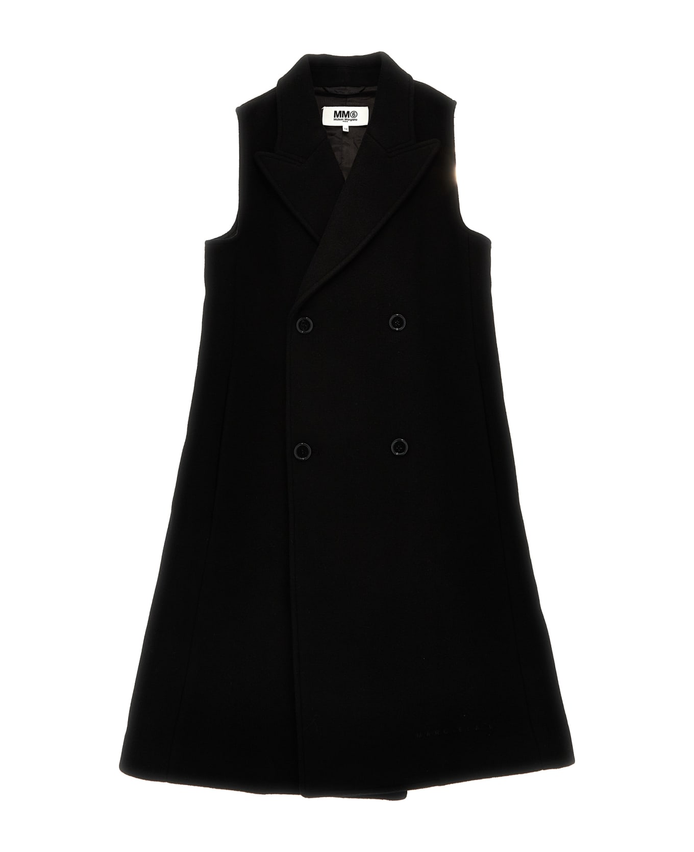 MM6 Maison Margiela Double-breasted Cloth Vest - Black