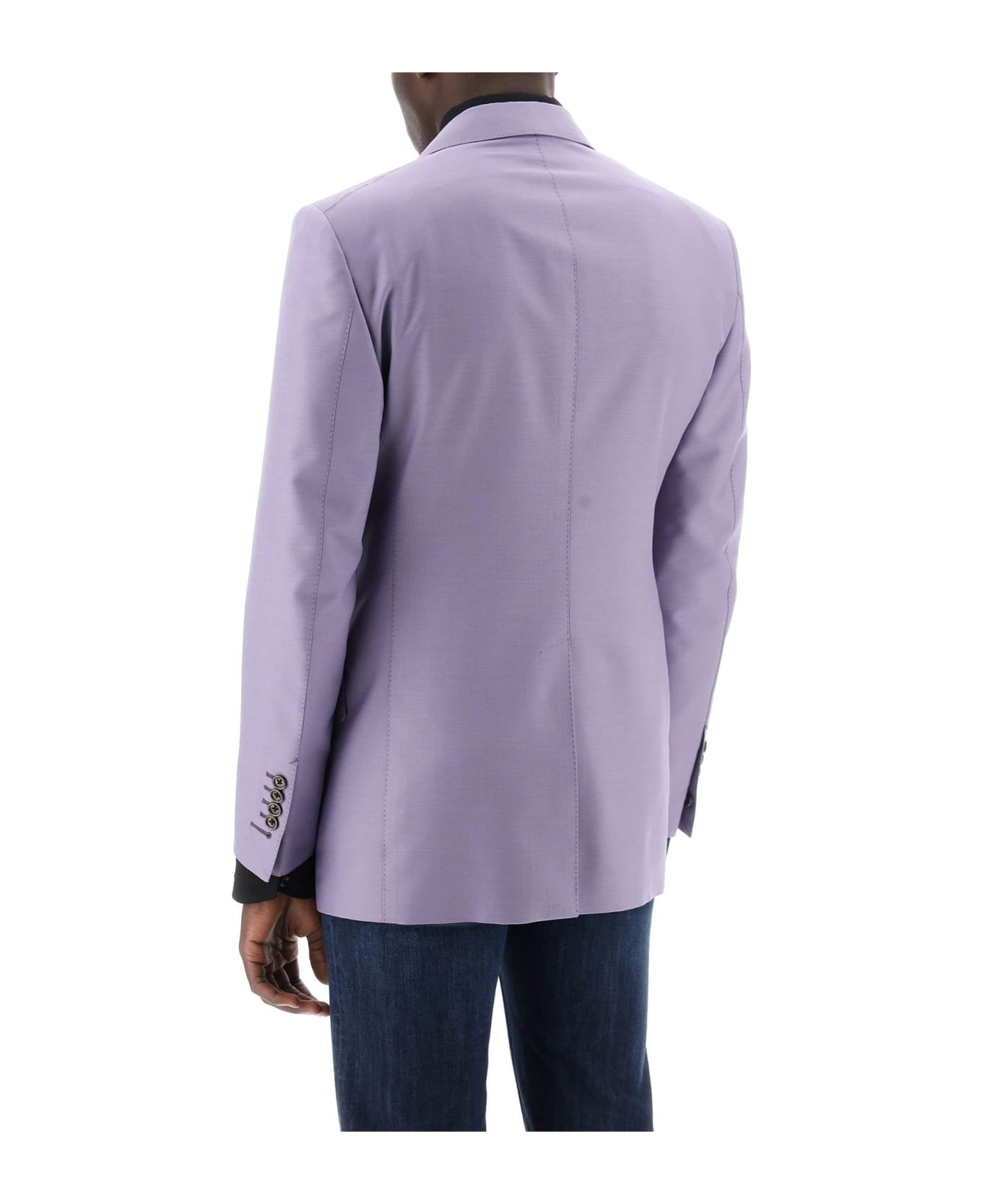 Tom Ford Atticus Wool And Silk Blend Blazer - VIOLET (Purple)