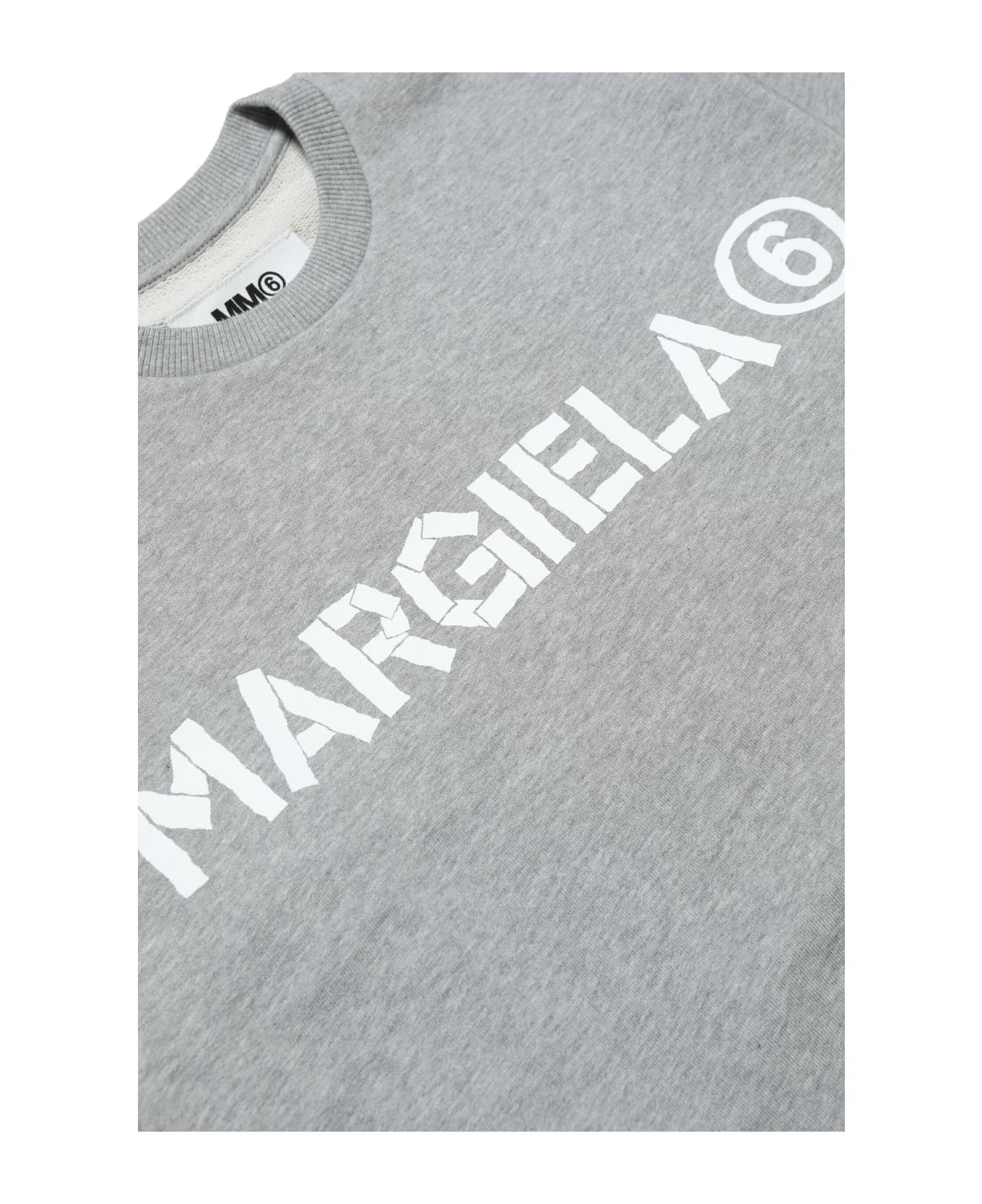 Maison Margiela Mm6s61u Sweat-shirt Maison Margiela Cotton M Nge Ccrew-neck Sweatshirt With Logo - GREY