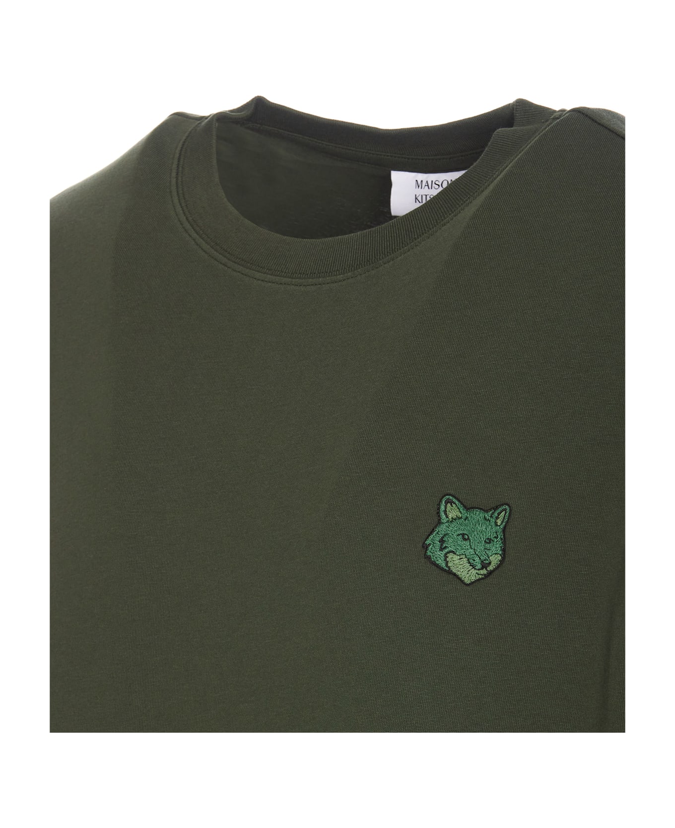 Maison Kitsuné Bold Fox Head Patch T-shirt - Green シャツ