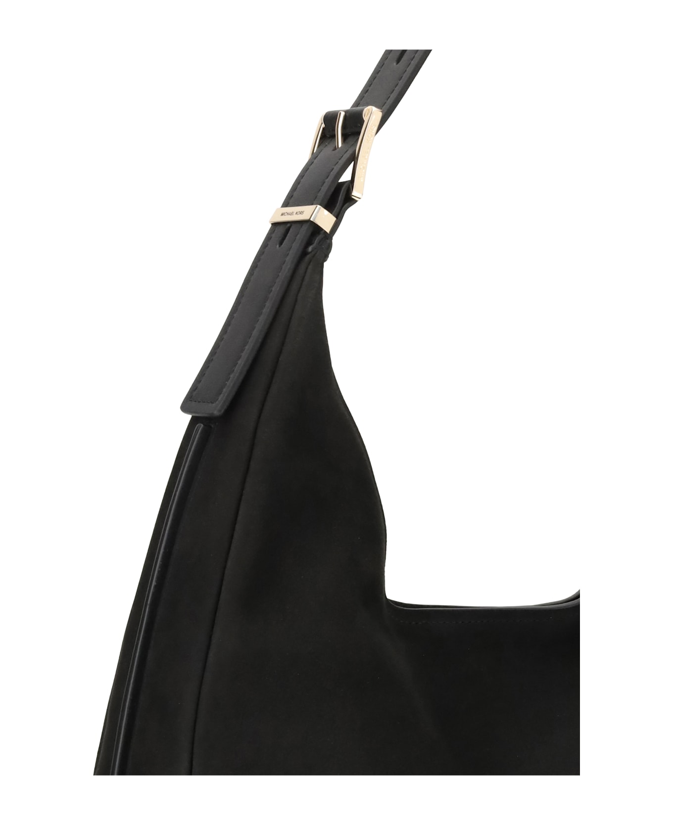 Michael Kors Nolita Large Nubuck Shoulder Bag - BLACK