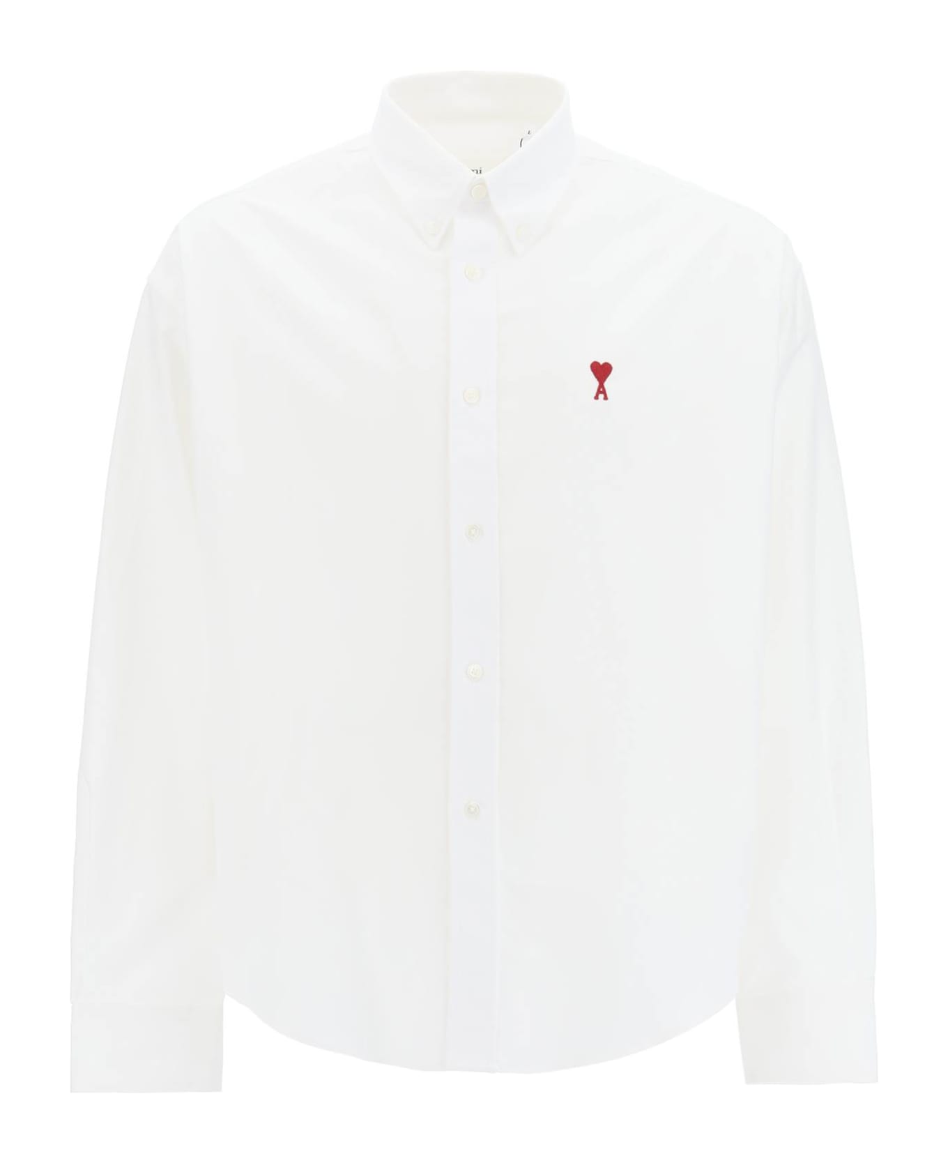 Ami Alexandre Mattiussi Ami De Coeur Boxy Shirt - NATURAL WHITE