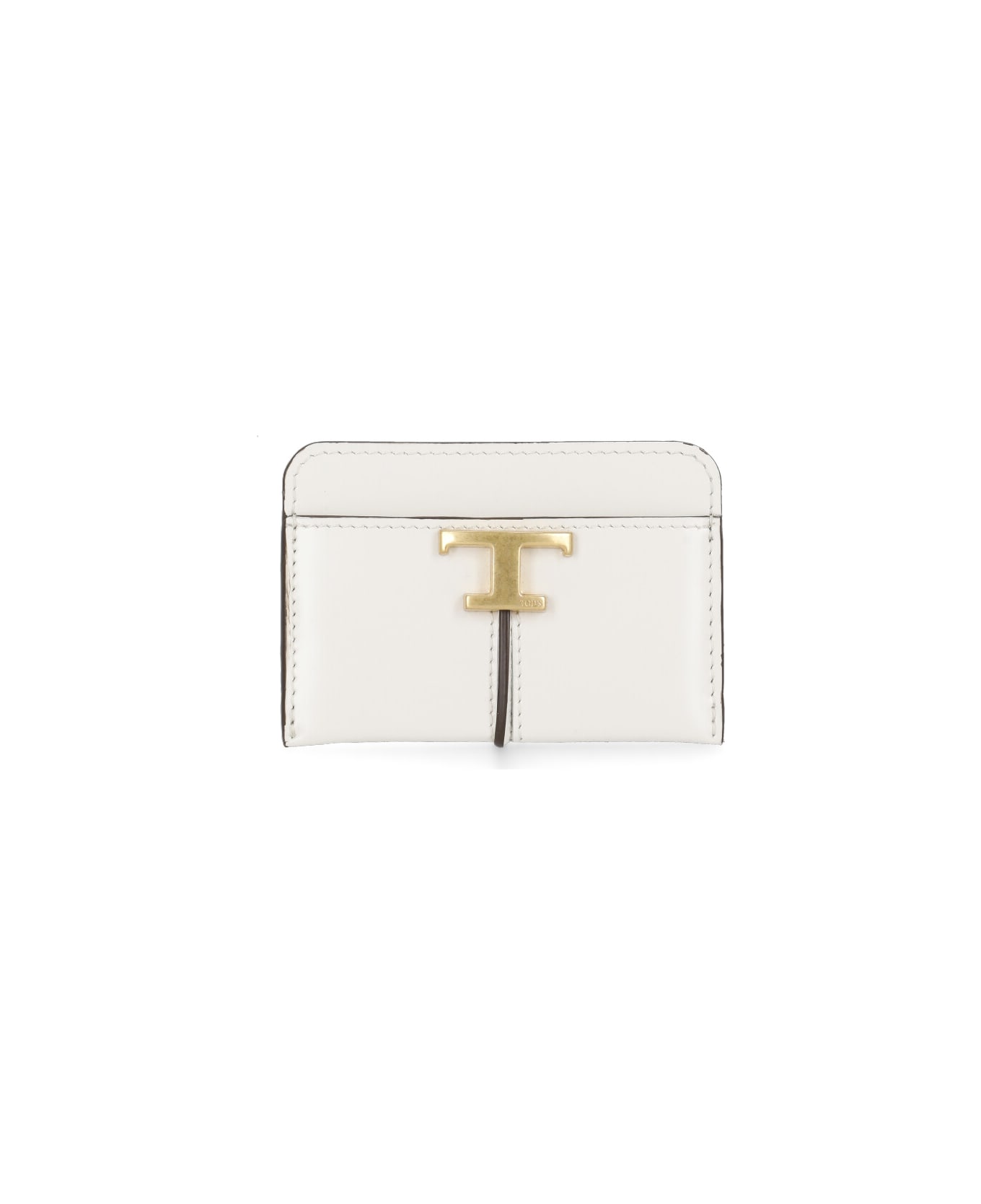 Tod's Leather Card Holder - Ivory