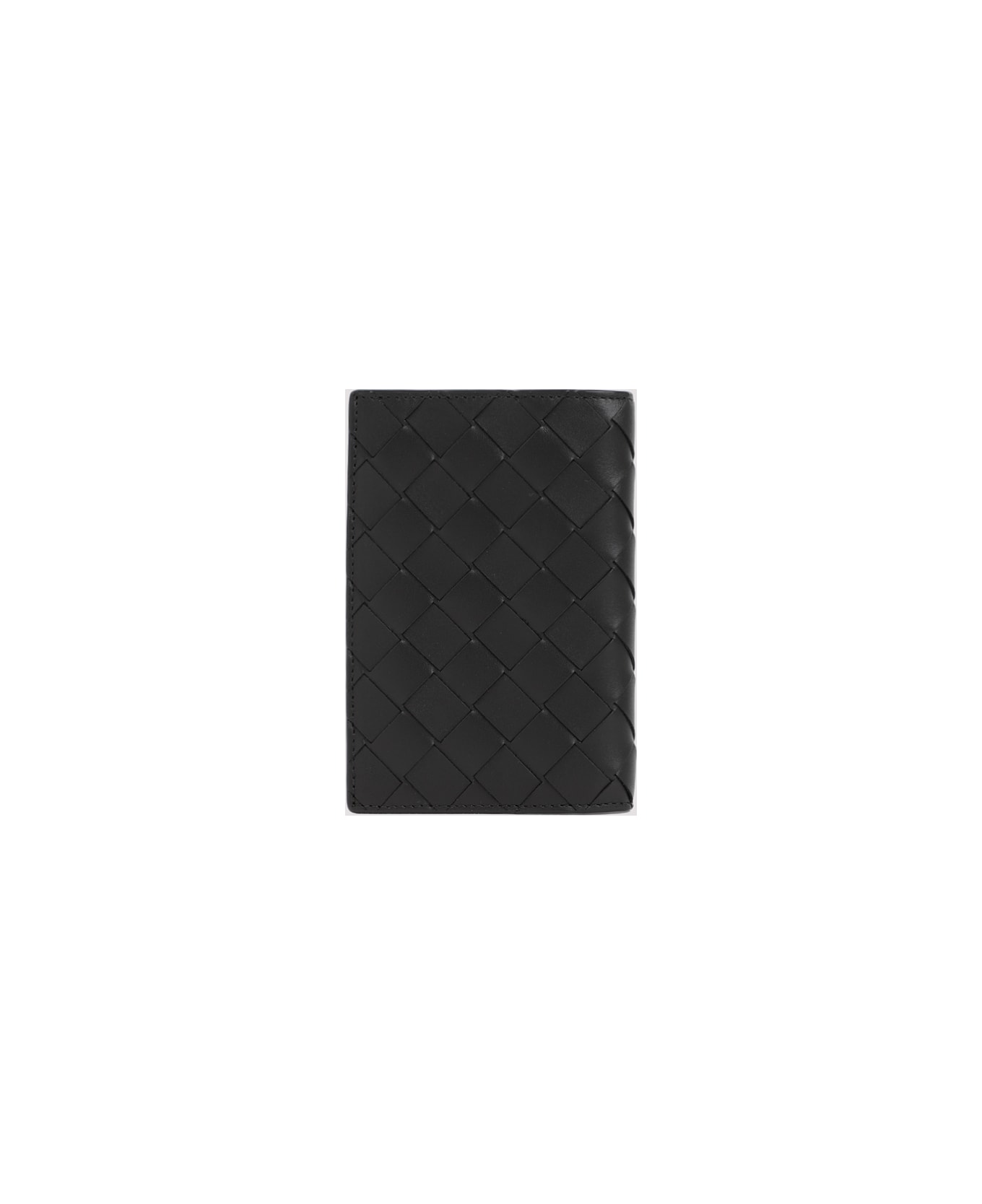 Bottega Veneta Intrecciato Passport Case - Black
