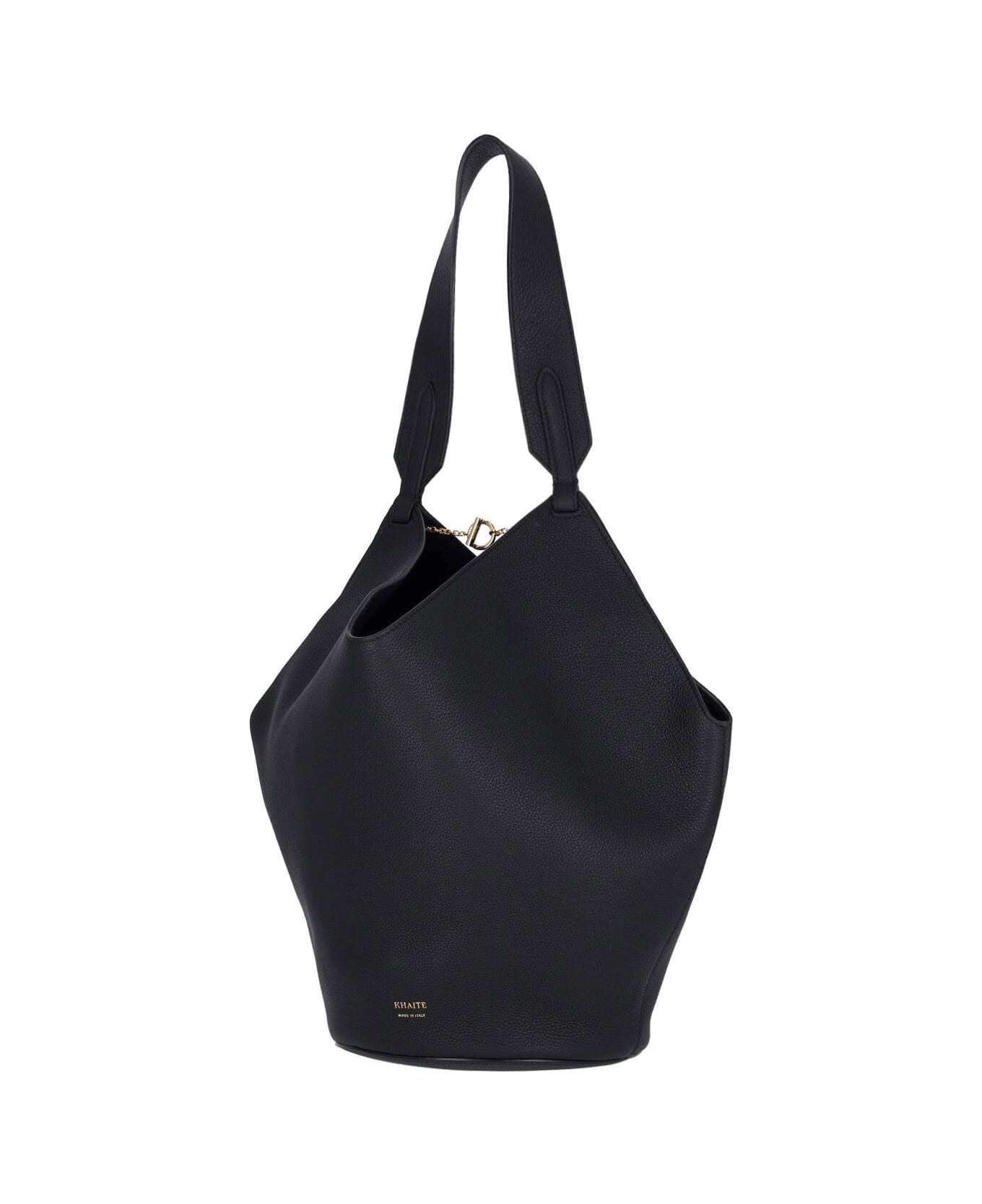 Khaite 
lotus
 Small Tote Bag - BLACK
