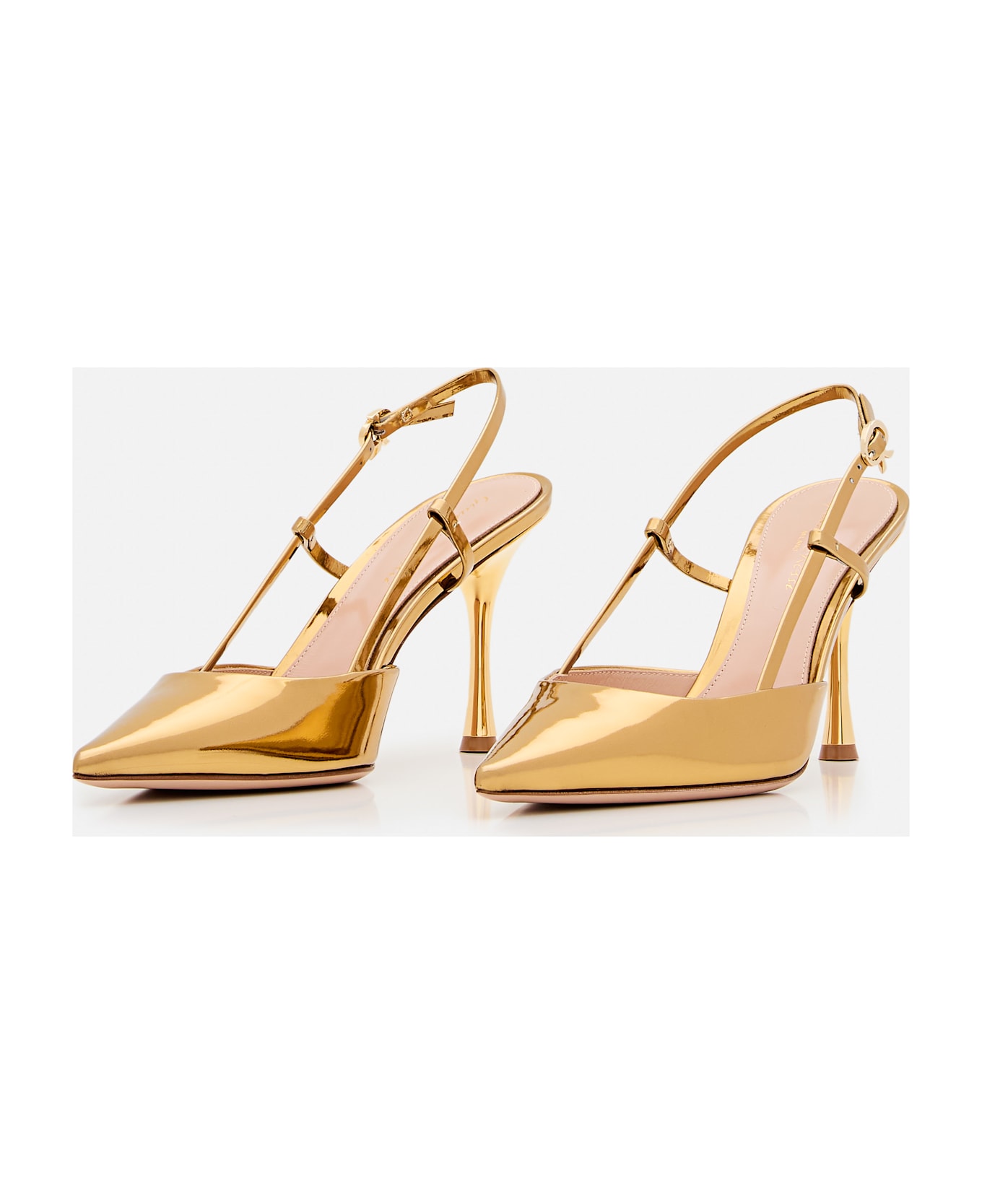 Gianvito Rossi Ascent Metal Slingback - Golden