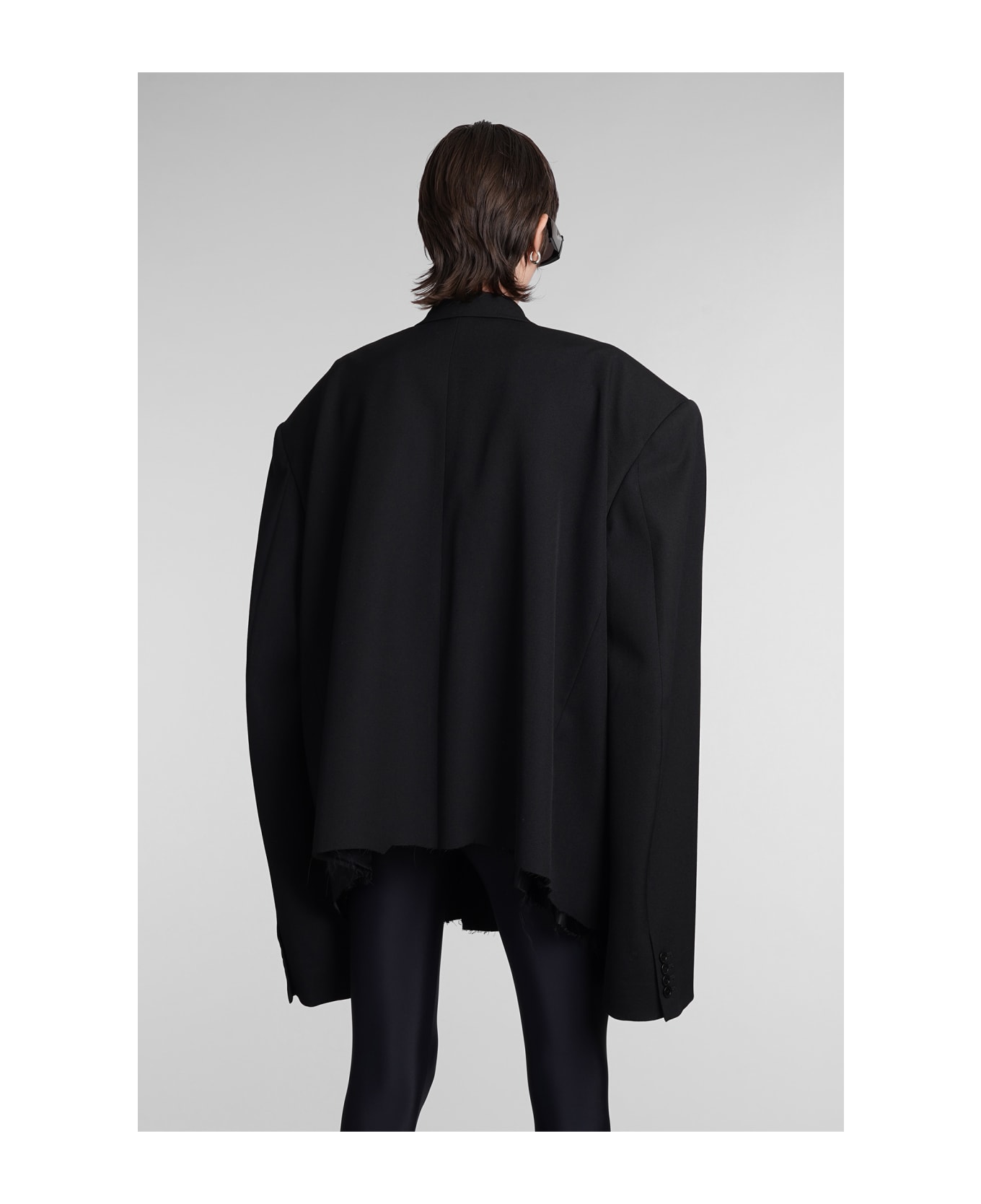 Balenciaga Blazer In Black Wool - black