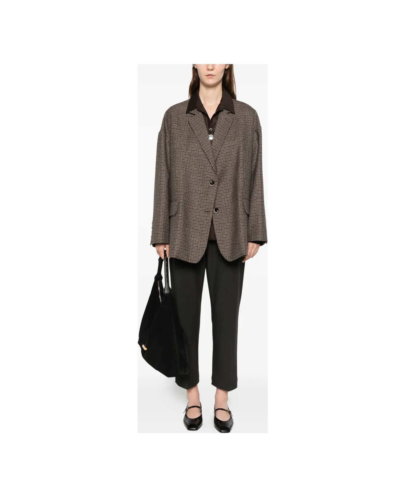 Nine in the Morning Tecla Blazer Over W/side Slits - Ch Blk