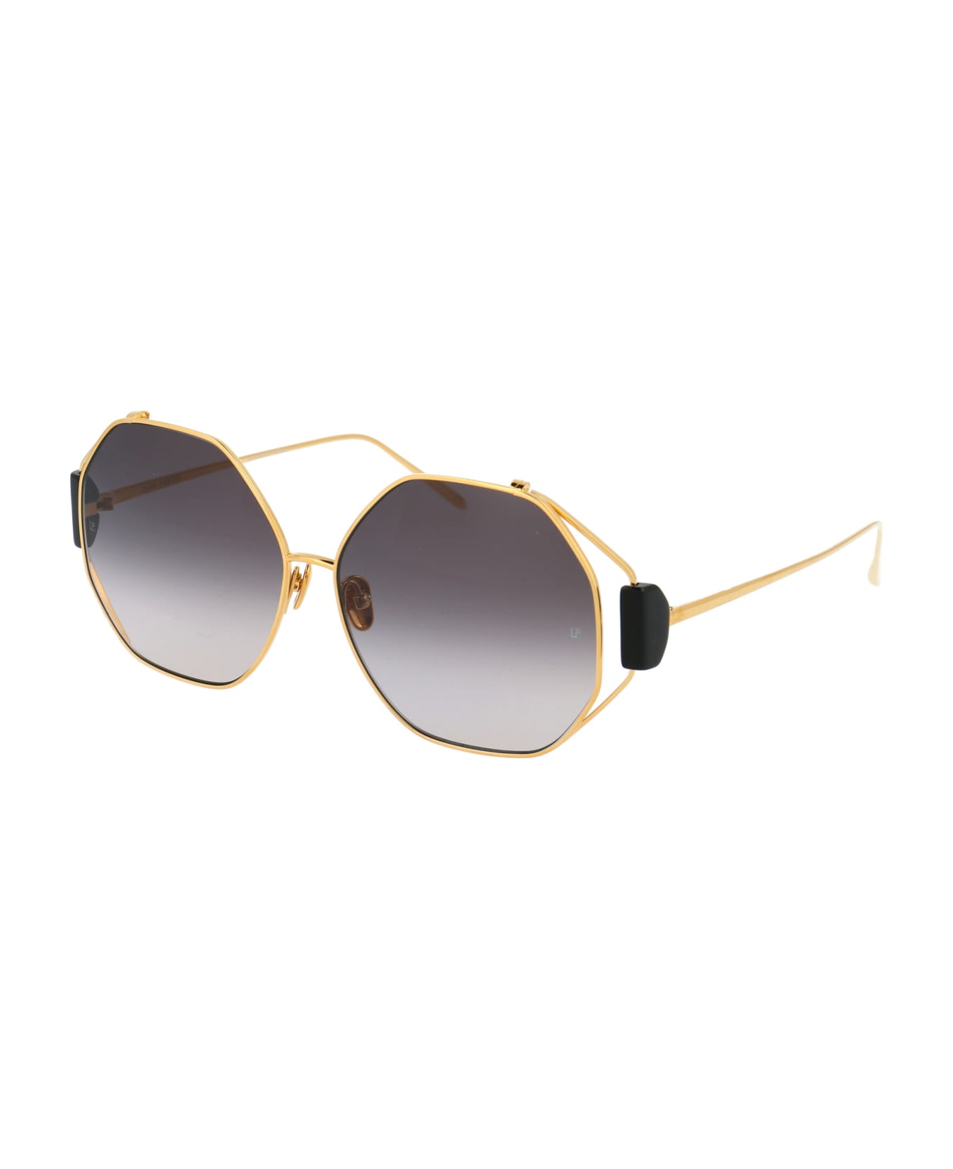Linda Farrow Marie Sunglasses -  YELLOW GOLD/ BLACK/ GREY GRAD サングラス