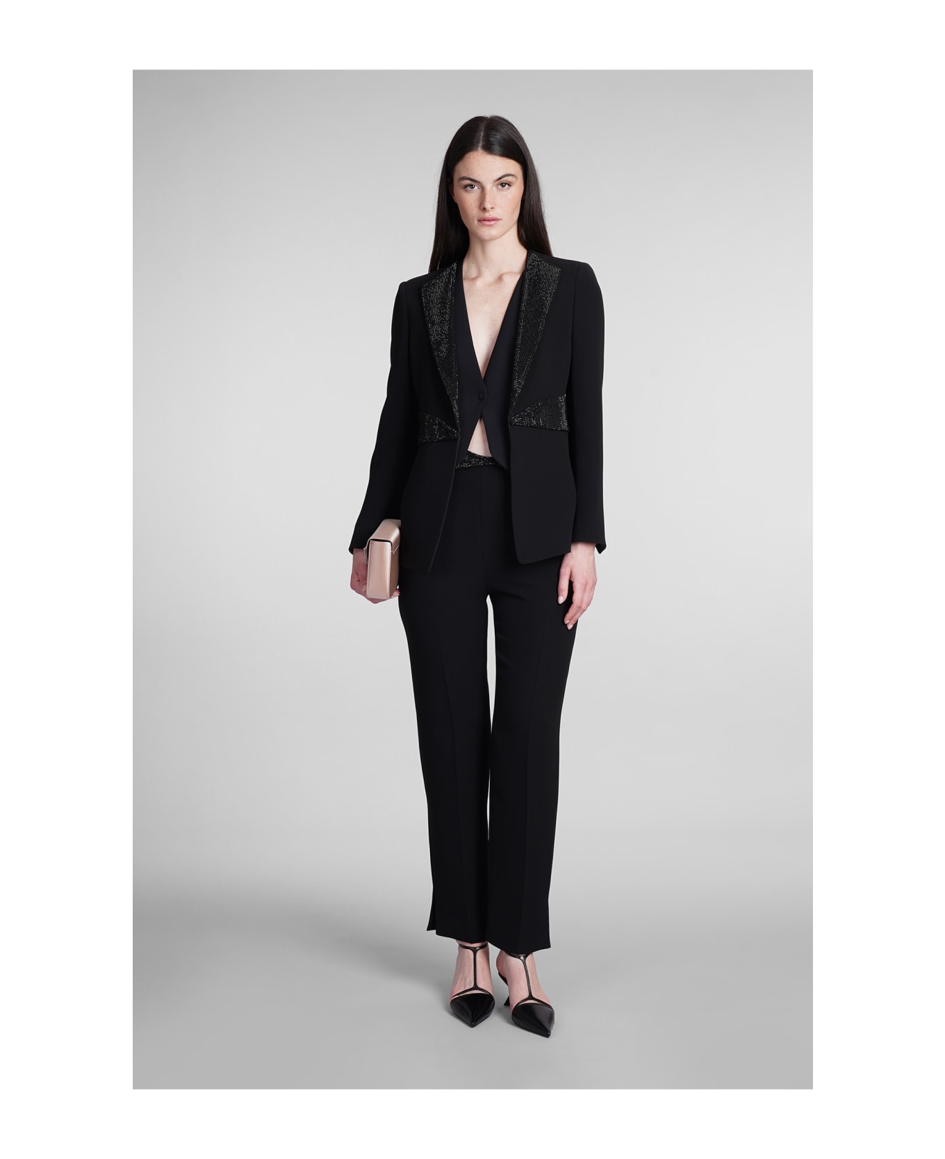 Giorgio Armani Blazer In Black Silk - black ブレザー