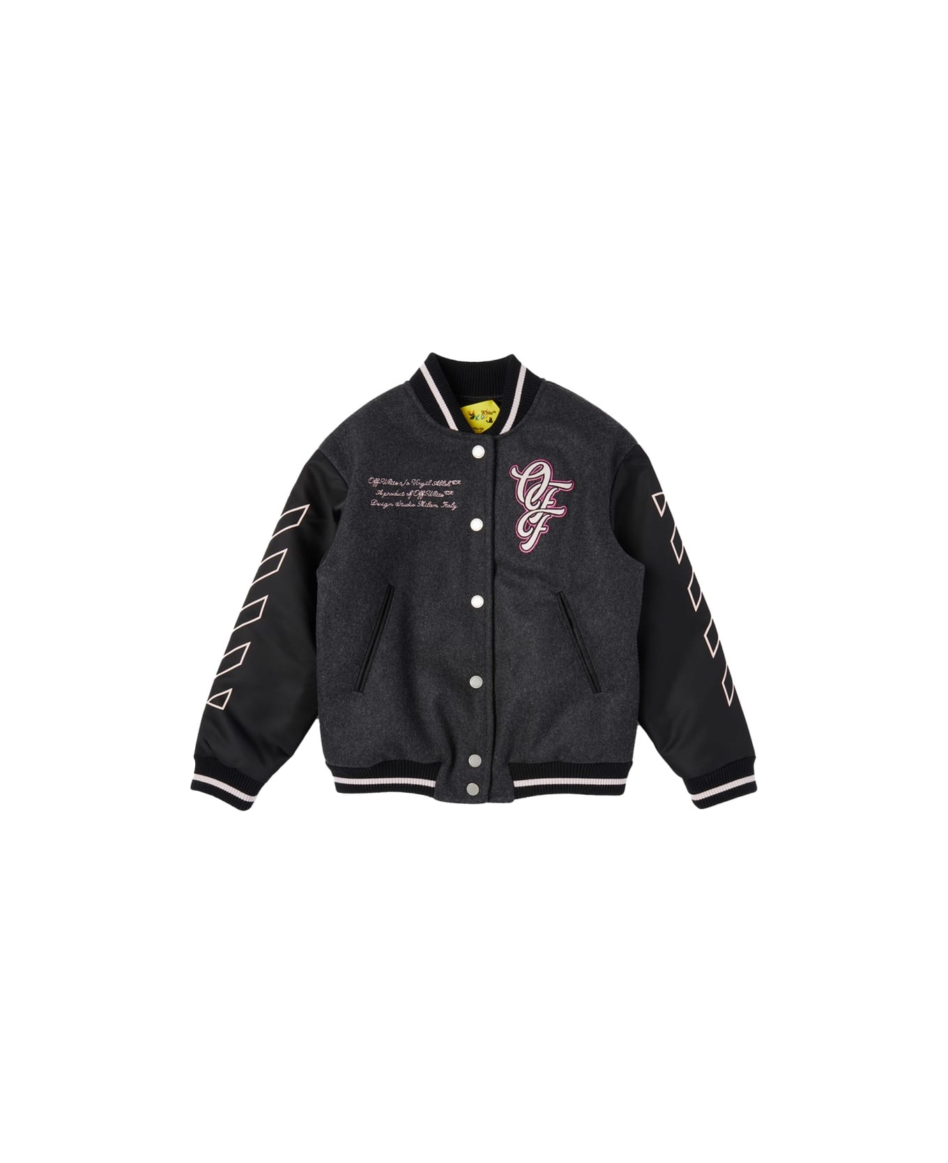 Off-White "varsity" Logo Jacket - GREY